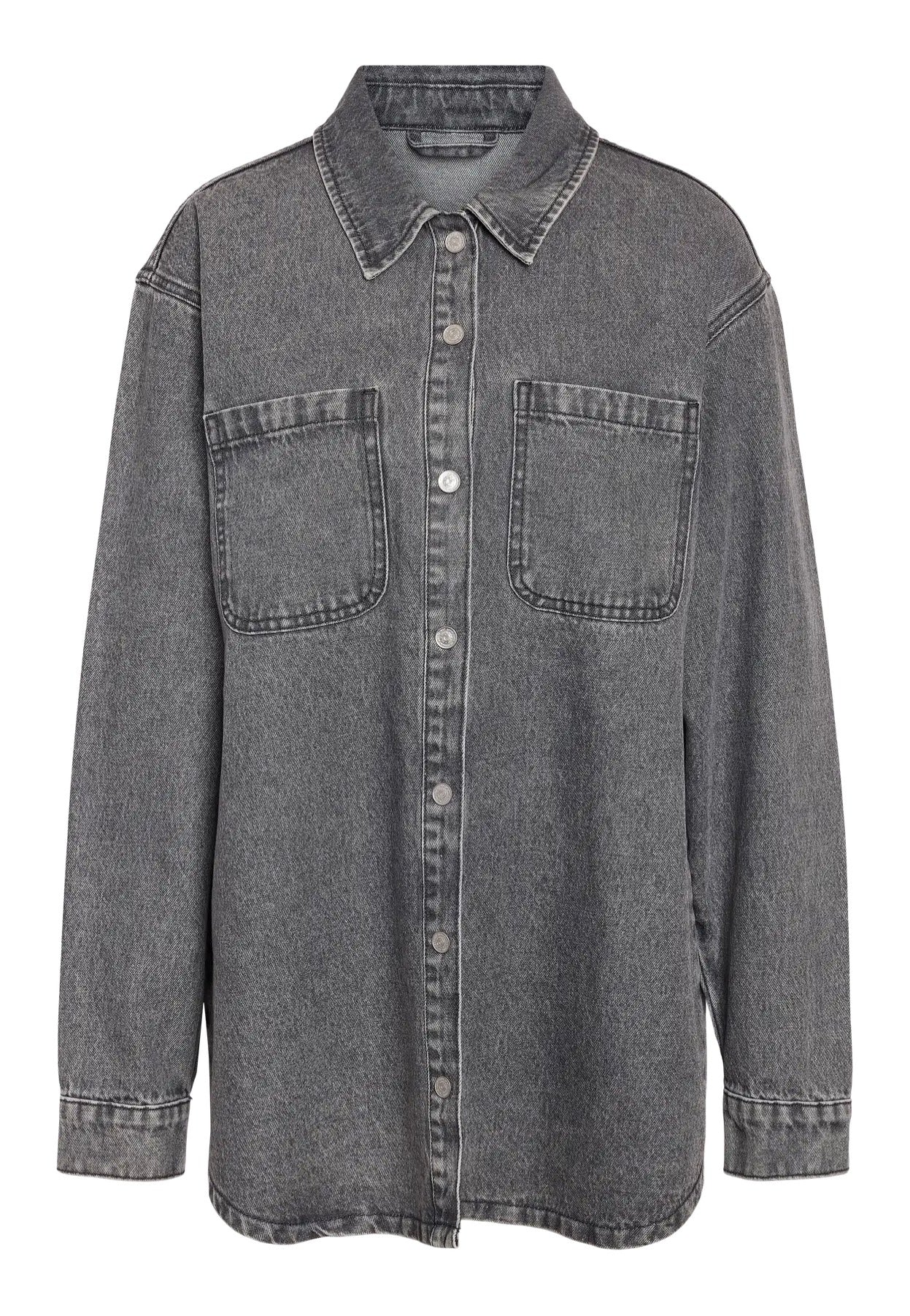 Alva L/S Medium Grey Denim - Shirt - Image 3