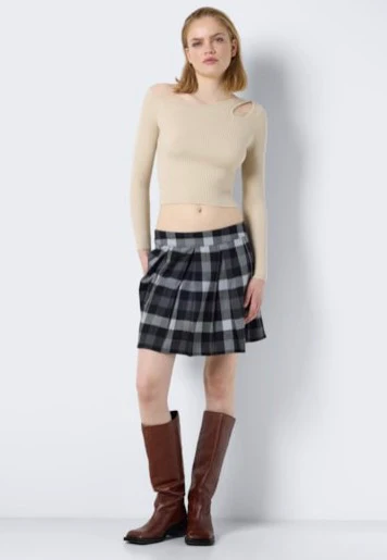Ebba Pleated Obsidian Agate Gray/Charcoal Gray - Skirt - Image 2