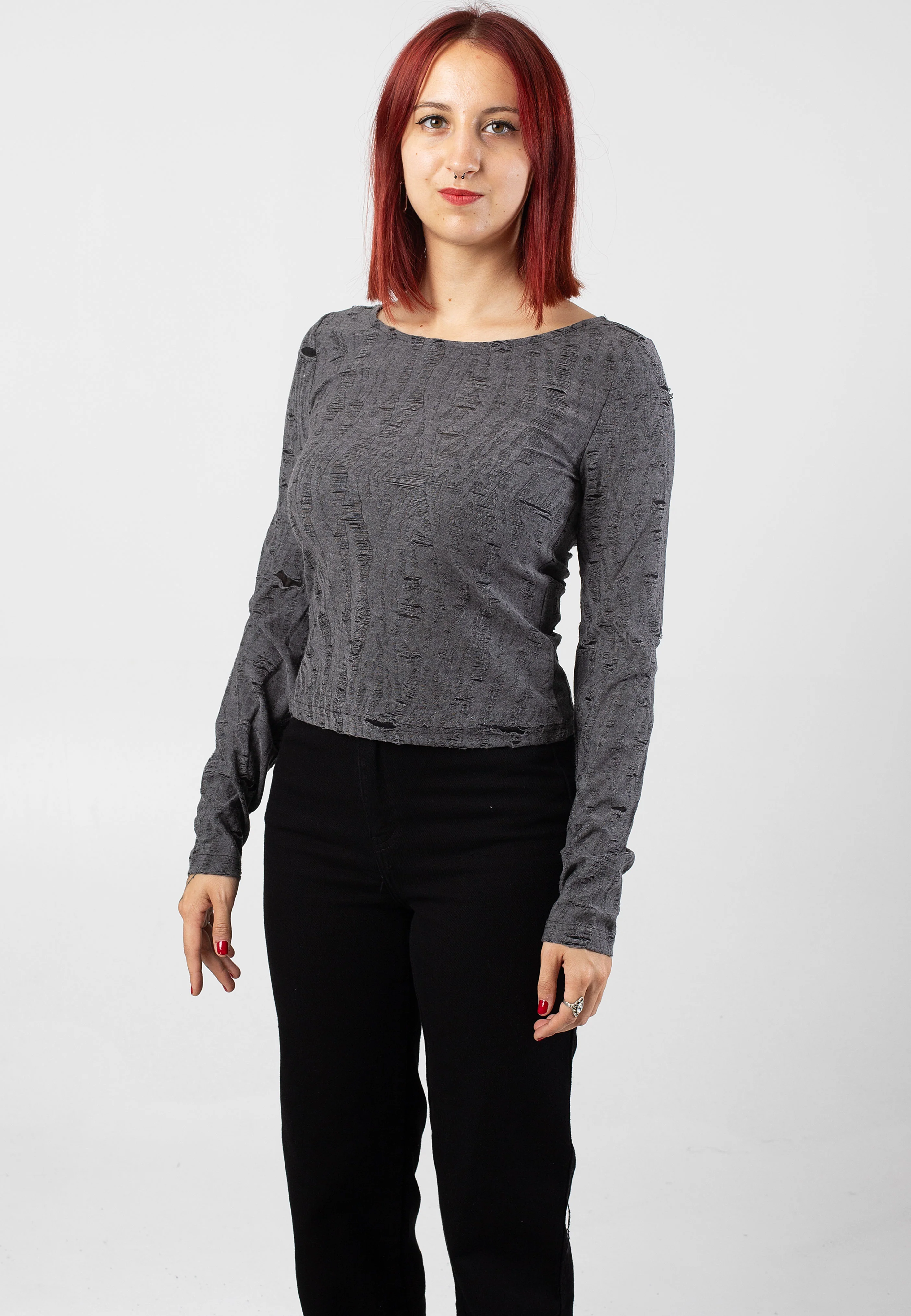 Harlow Boatneck Ghost Gray - Top - Image 3