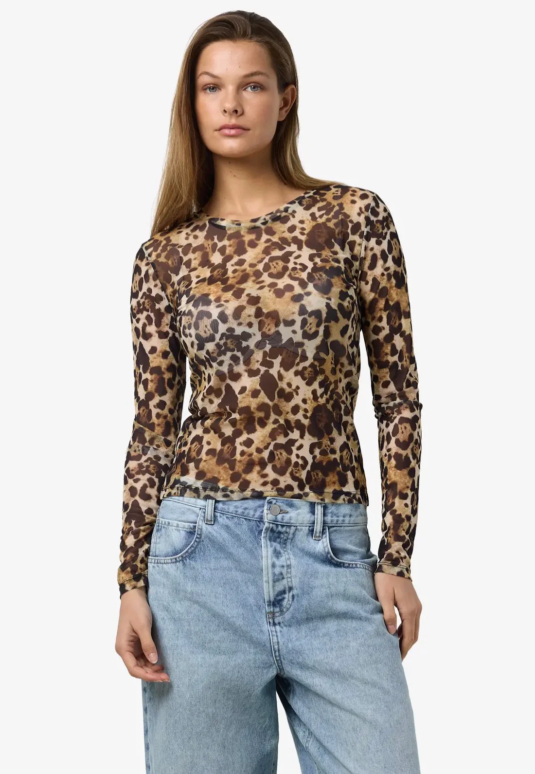 Judith L/S Mesh Black Leo - Top - Image 5