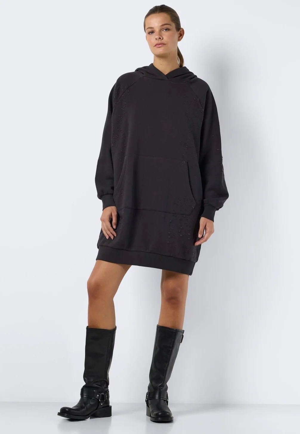 Lega Destroyed Hoodie Obsidian - Dress - Image 5