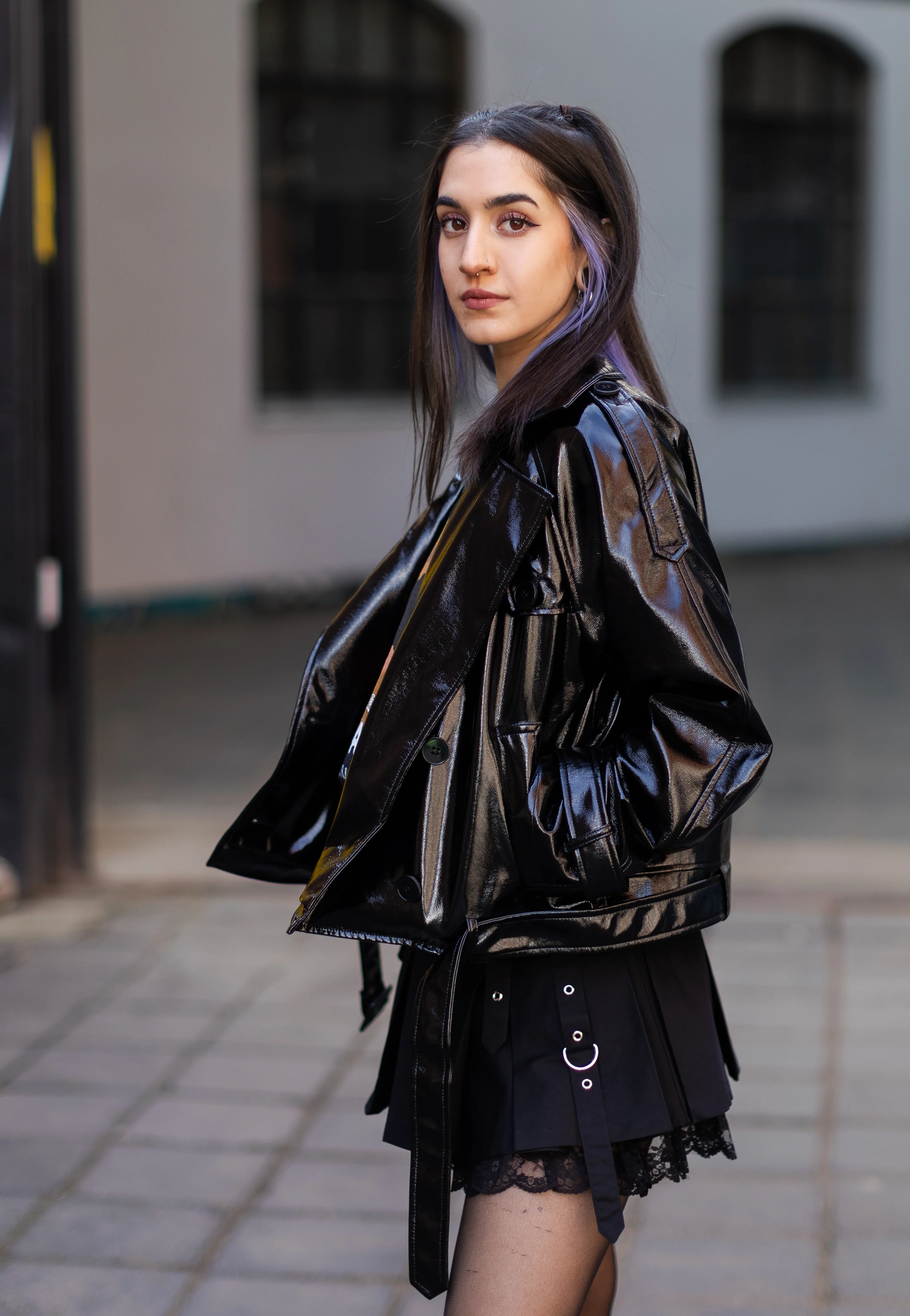 Neal Vinyl Short Black - Jacket - Image 7