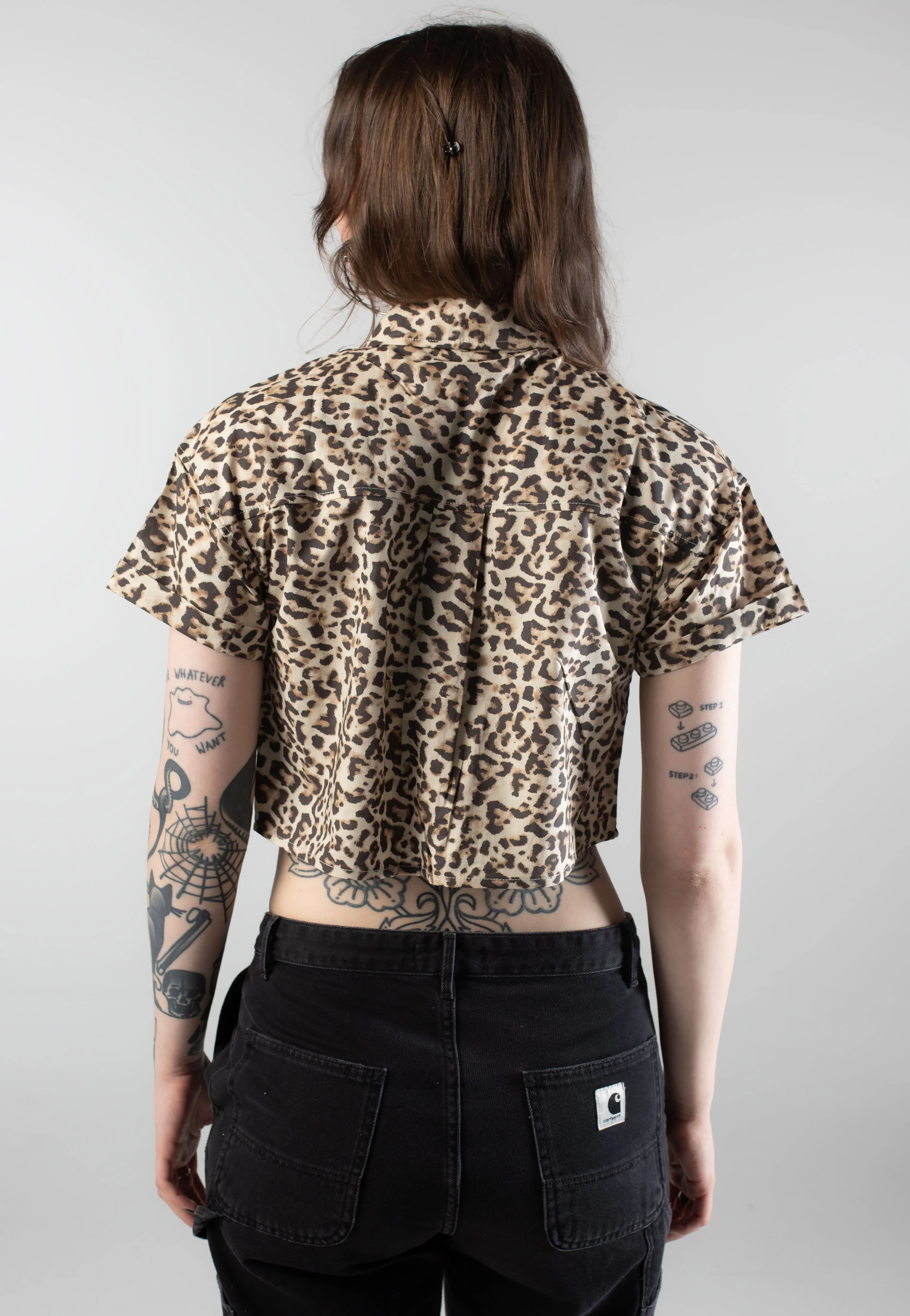 Peyton Cropped Silver Mink Leo - Shirt - Image 2