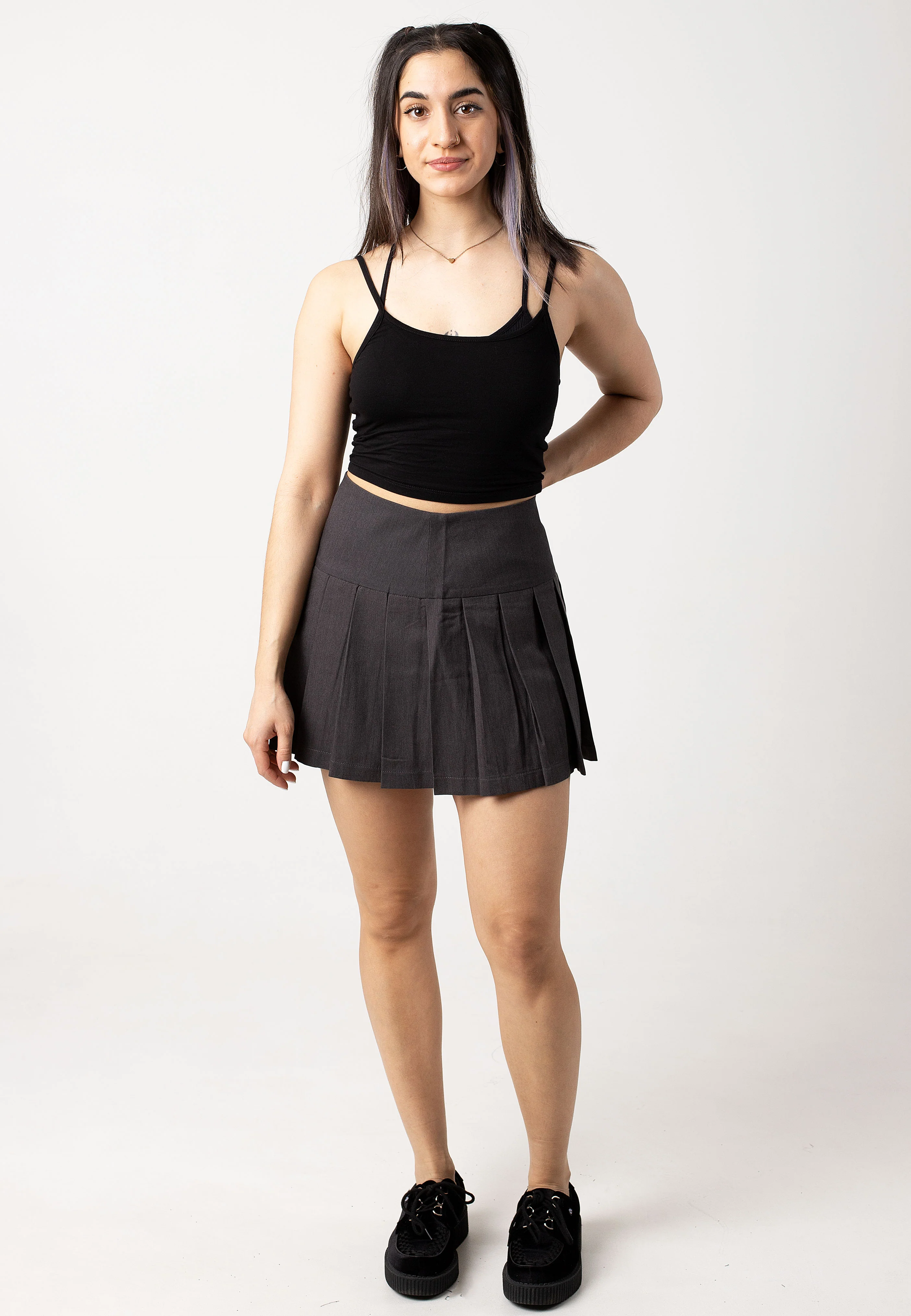 Sofie Short Pleat Mini Black - Skirt - Image 2