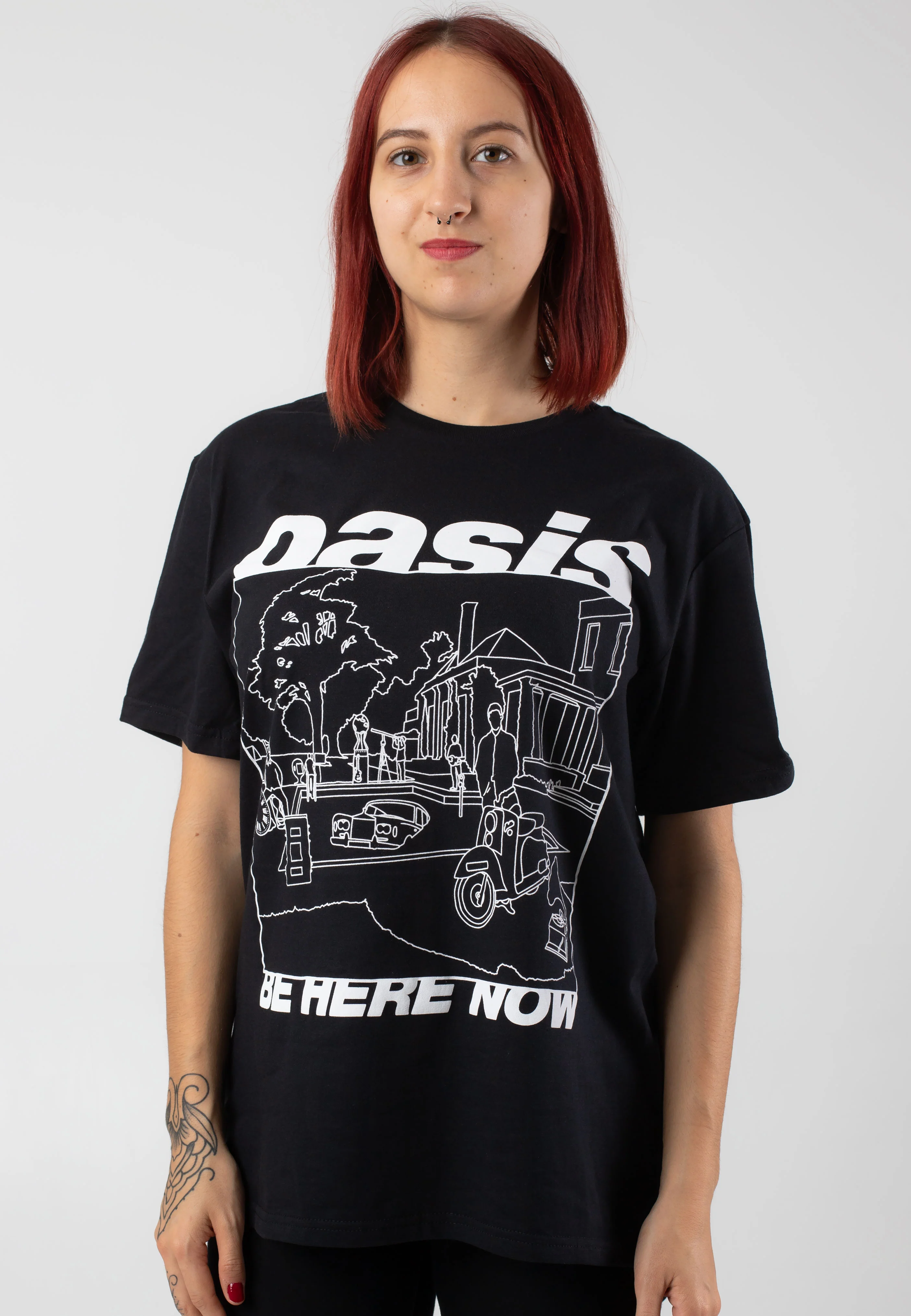 Be Here Now Line Drawing - T-Shirt - Image 6