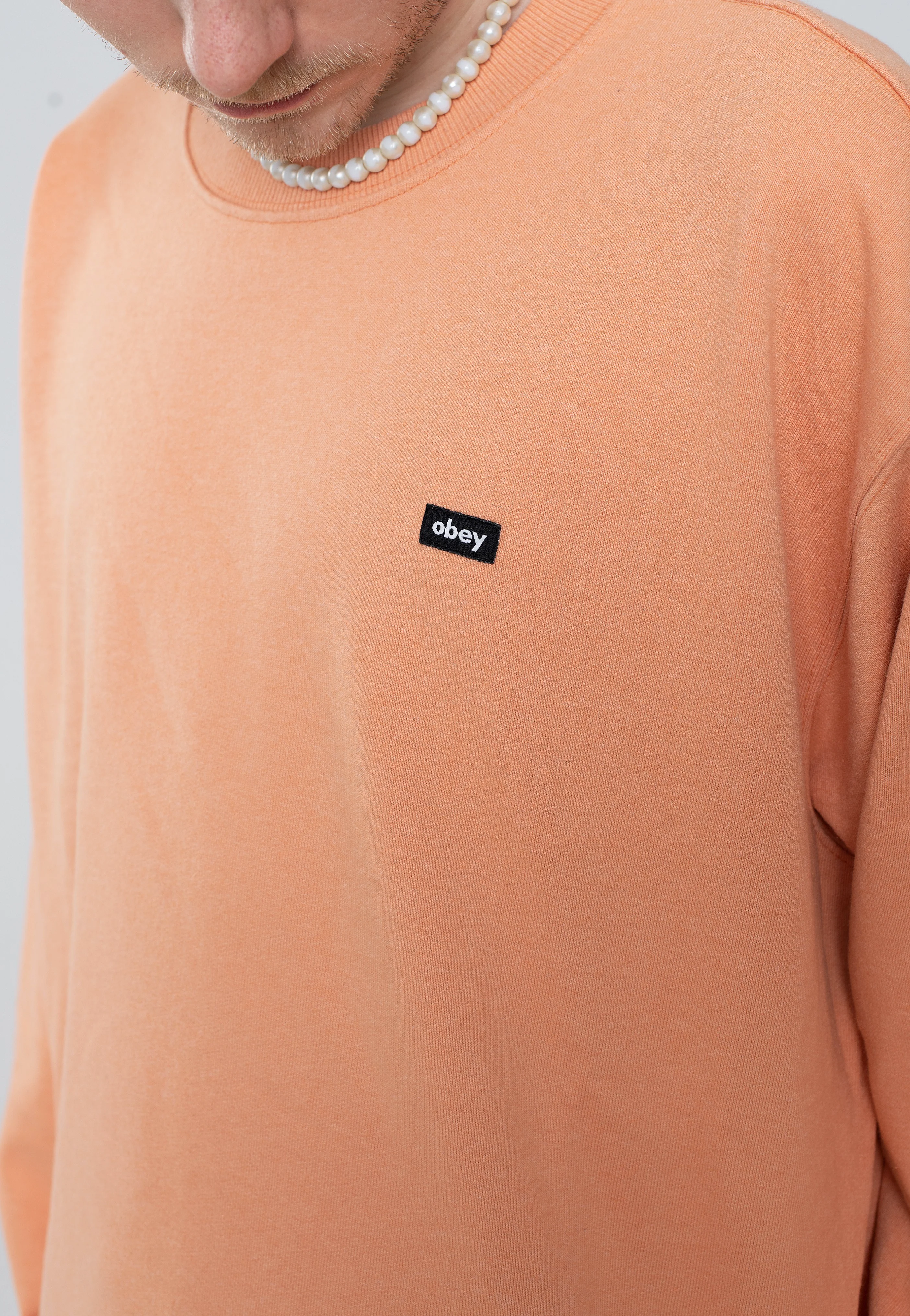 Timeless Recycled Heavy Crew Sunset Coral Pigment - Sweater - Image 2