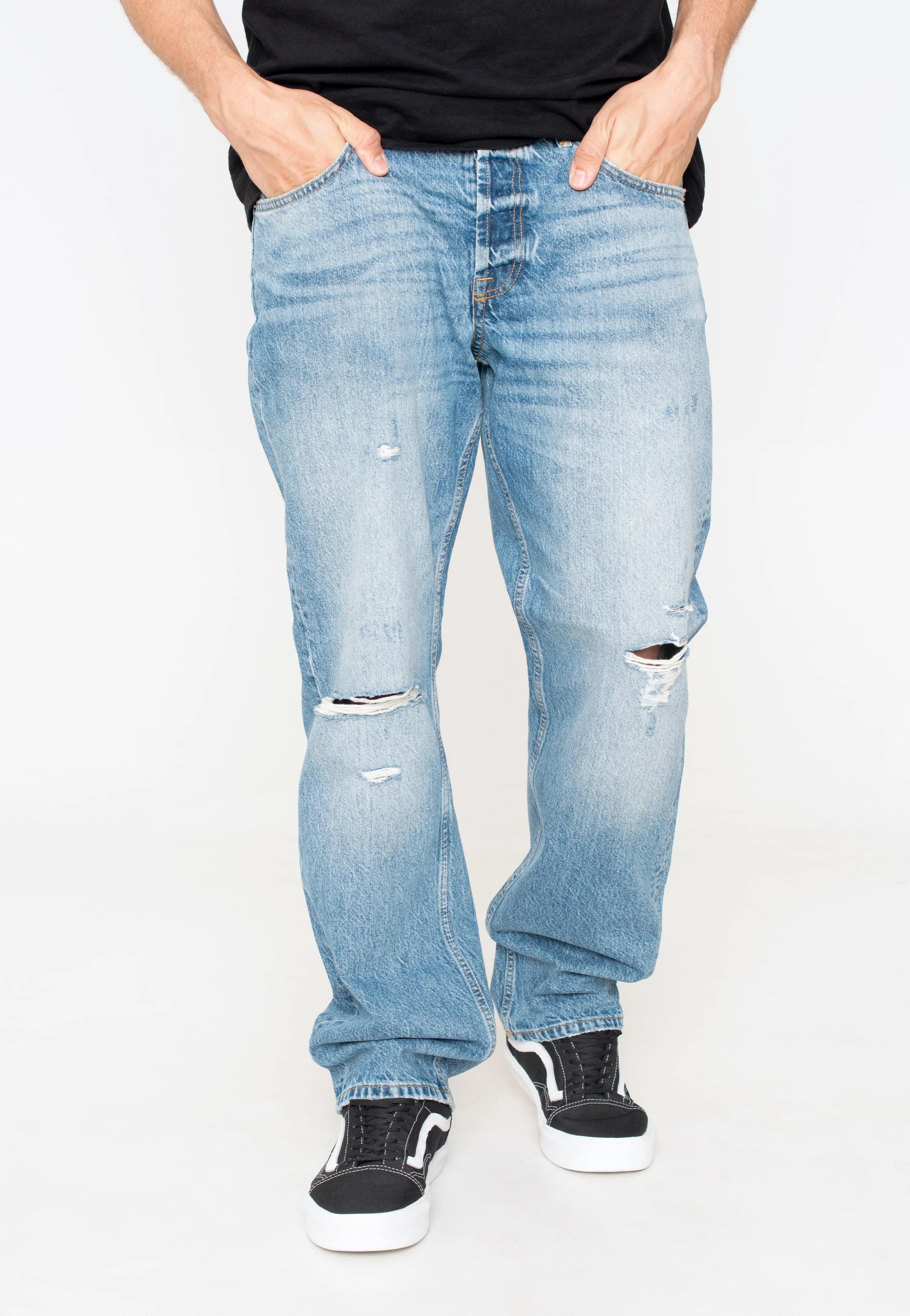 Edge Loose Light Blue Denim - Jeans