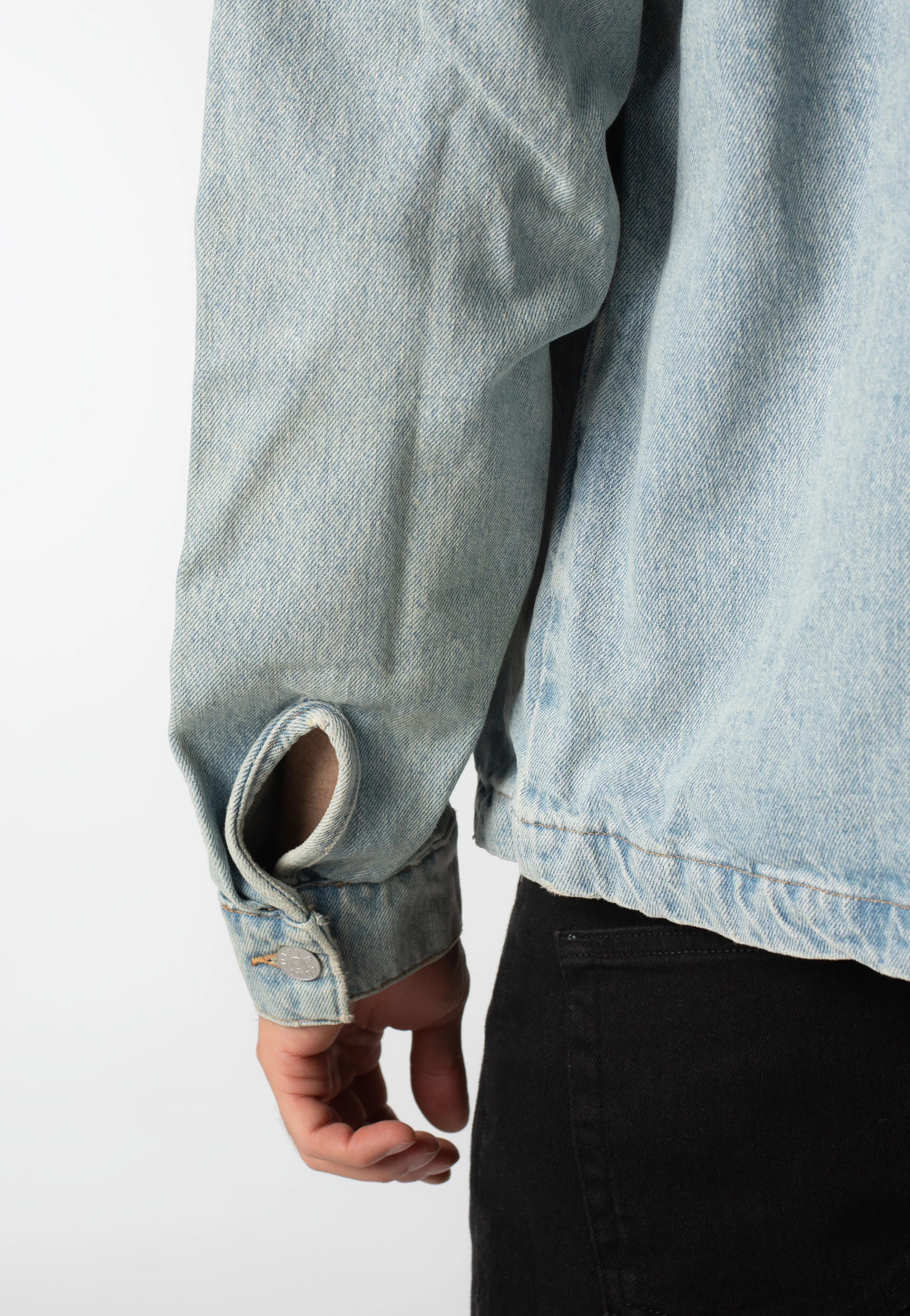 Sprick Box Medium Blue Denim - Jeans Jacket - Image 5