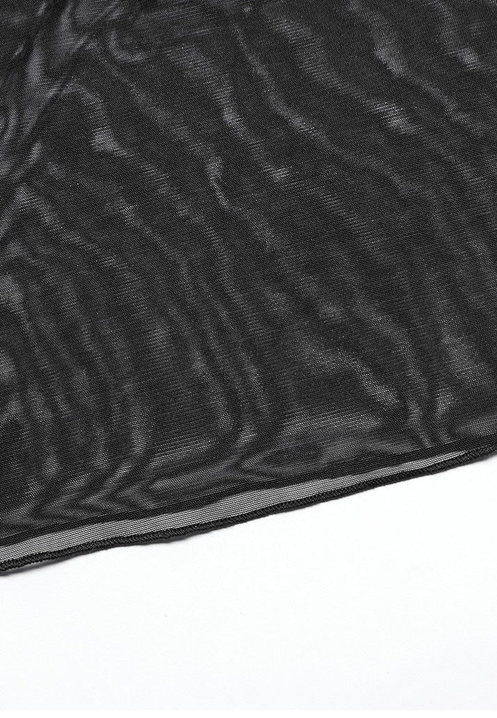 Melinda Sheer Mesh Turtleneck Black - Top - Image 6