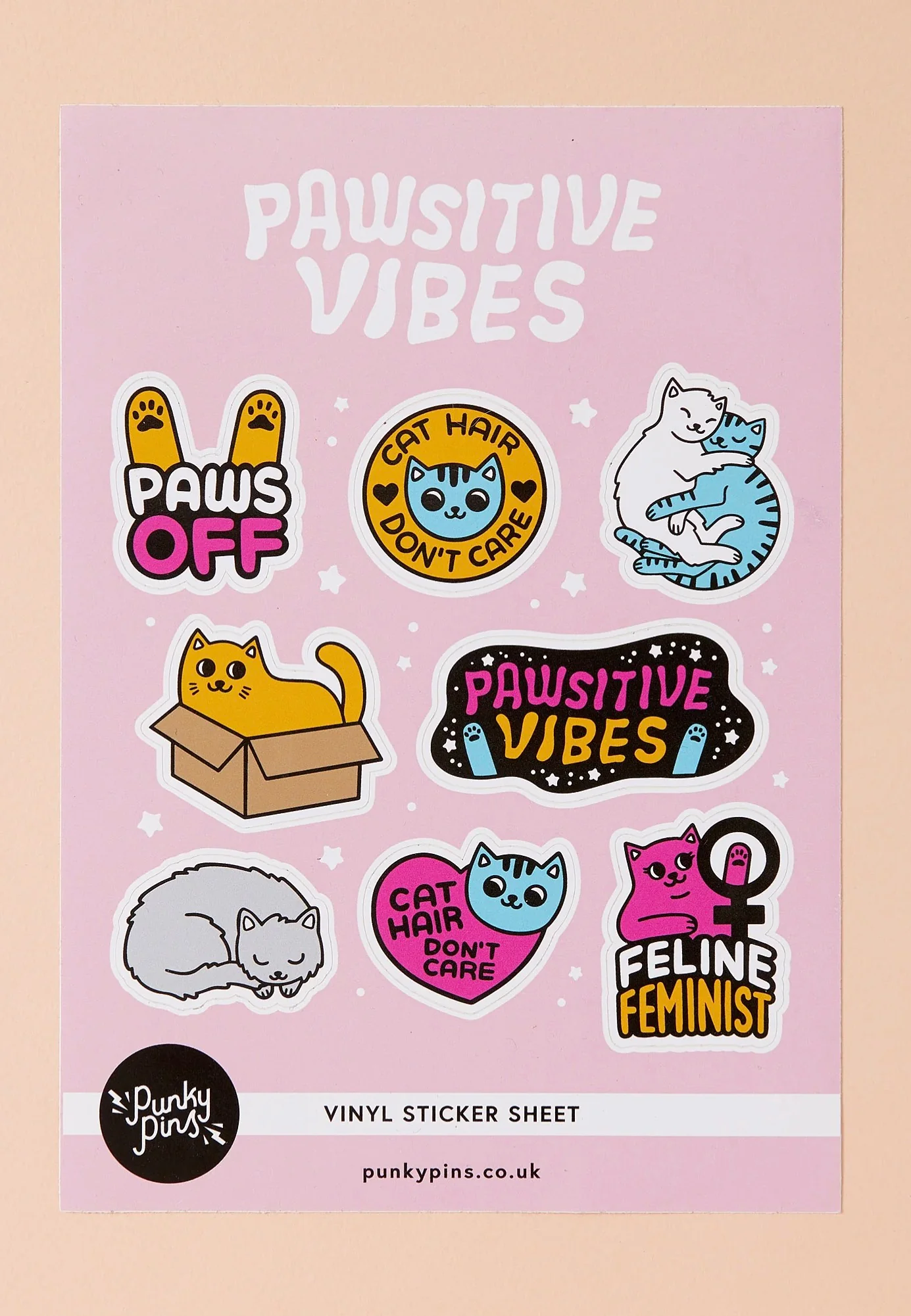 Pawsitive Vibes Cats Sheet A5 - Sticker