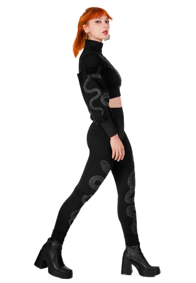 Cathedral Snake Black - Leggings - Image 10