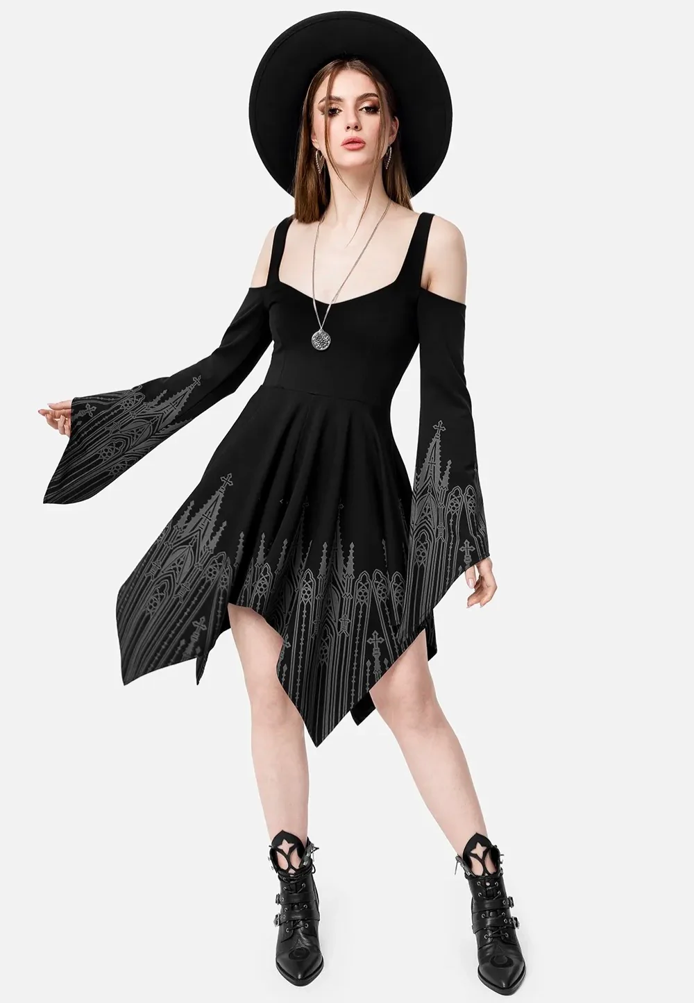 Infernal Chapel Mini Black - Dress