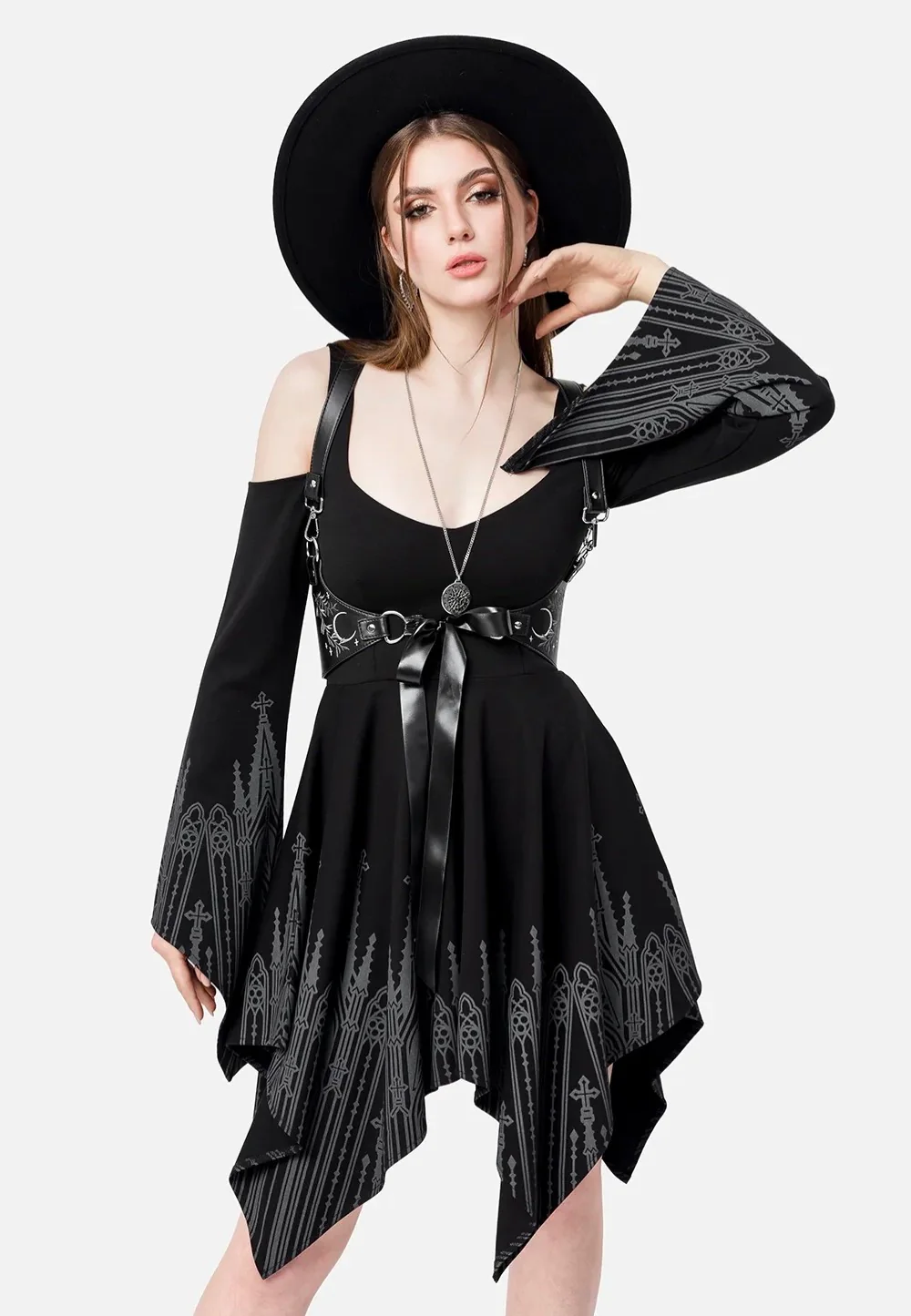 Infernal Chapel Mini Black - Dress - Image 4