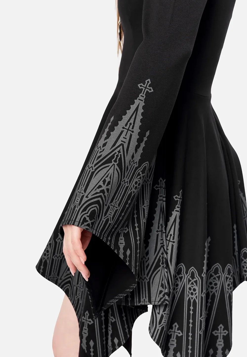 Infernal Chapel Mini Black - Dress - Image 5