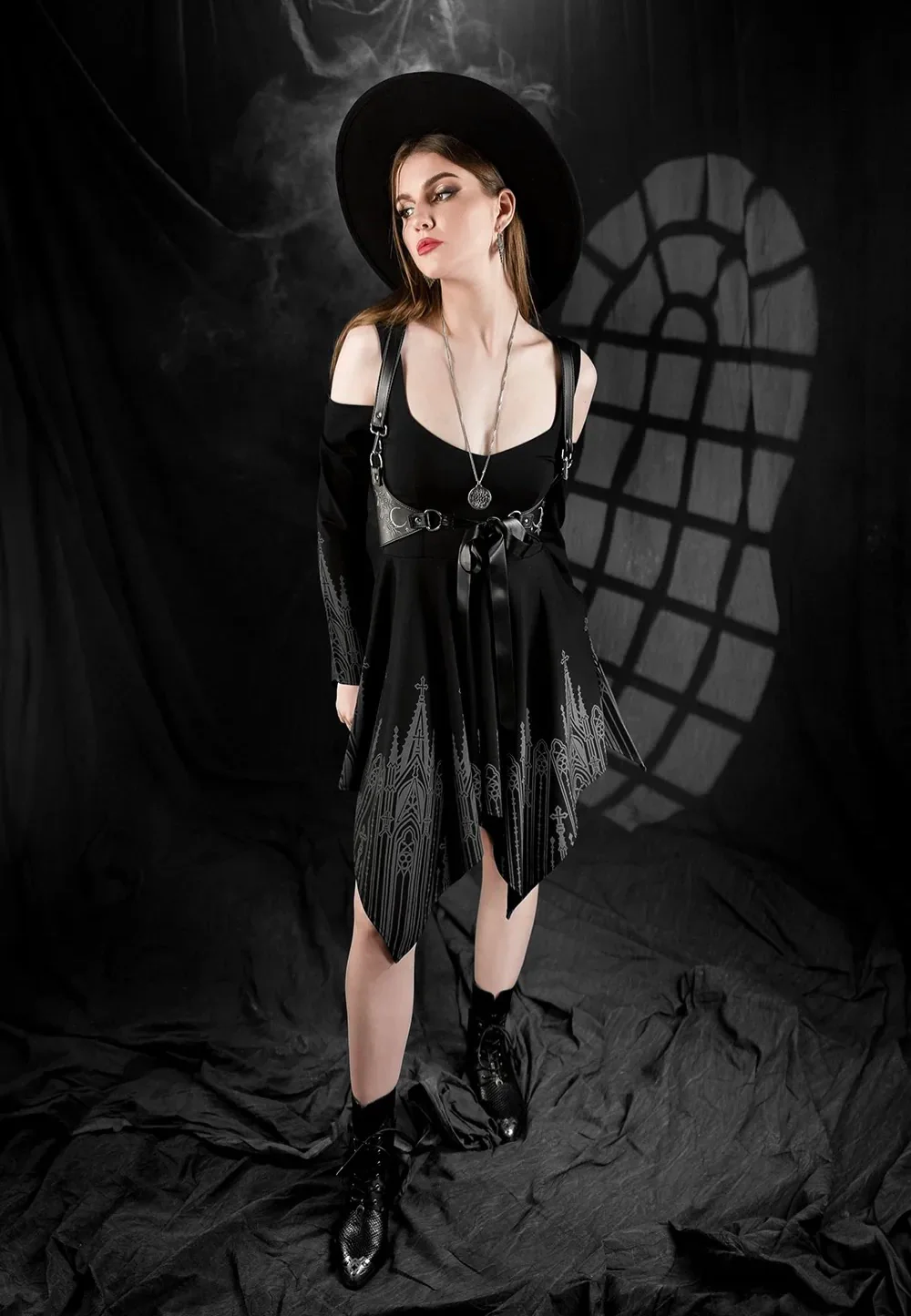 Infernal Chapel Mini Black - Dress - Image 8