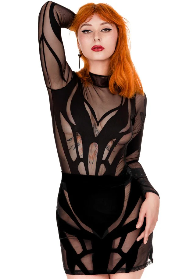 Phoenix Bold Contouring Catsuit Black - Body - Image 5