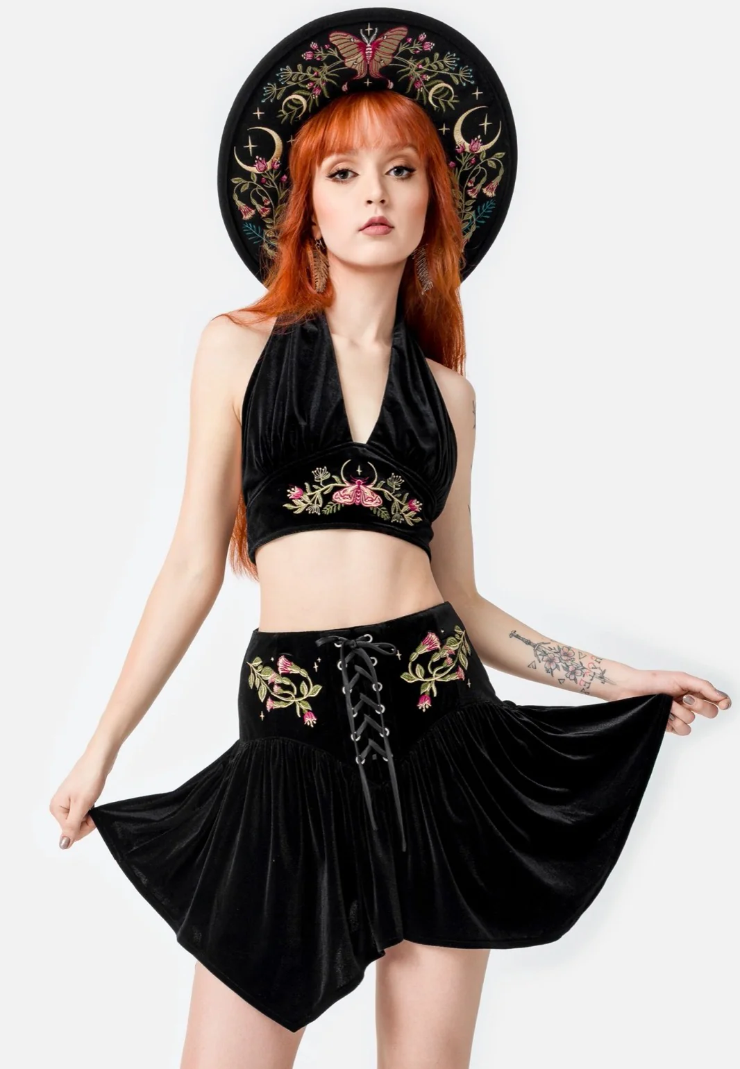 Woodland Bloom Halterneck Black - Top - Image 8