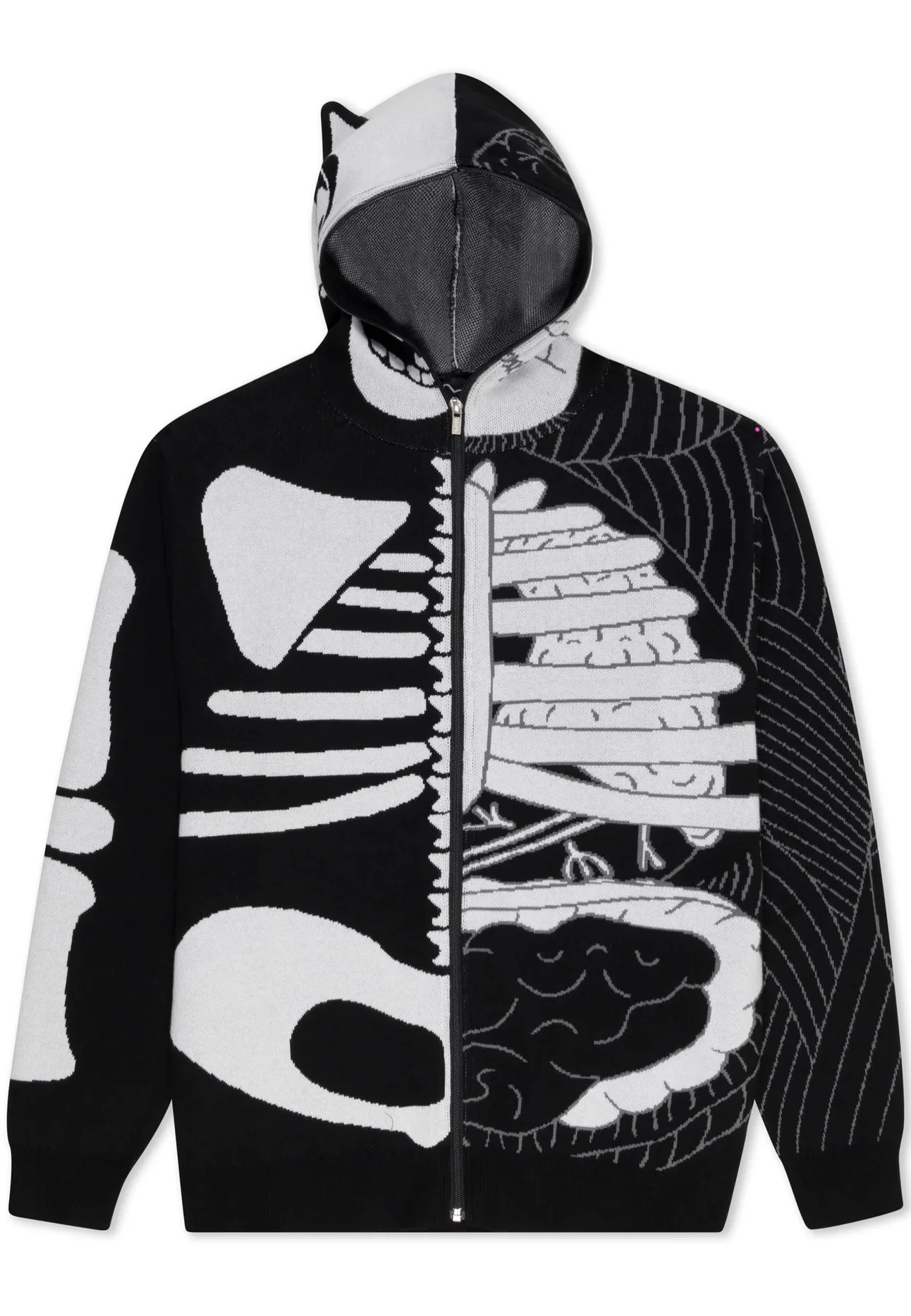 Skelly Nerm Black/White - Zipper - Image 3
