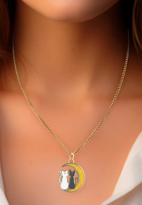 Cats On The Moon - Necklace - Image 2