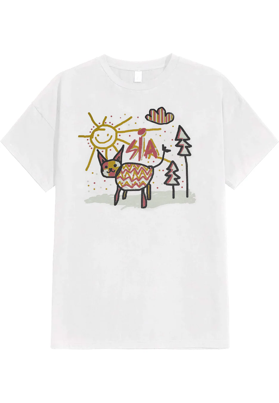 Coloured Cat White - T-Shirt - Image 5