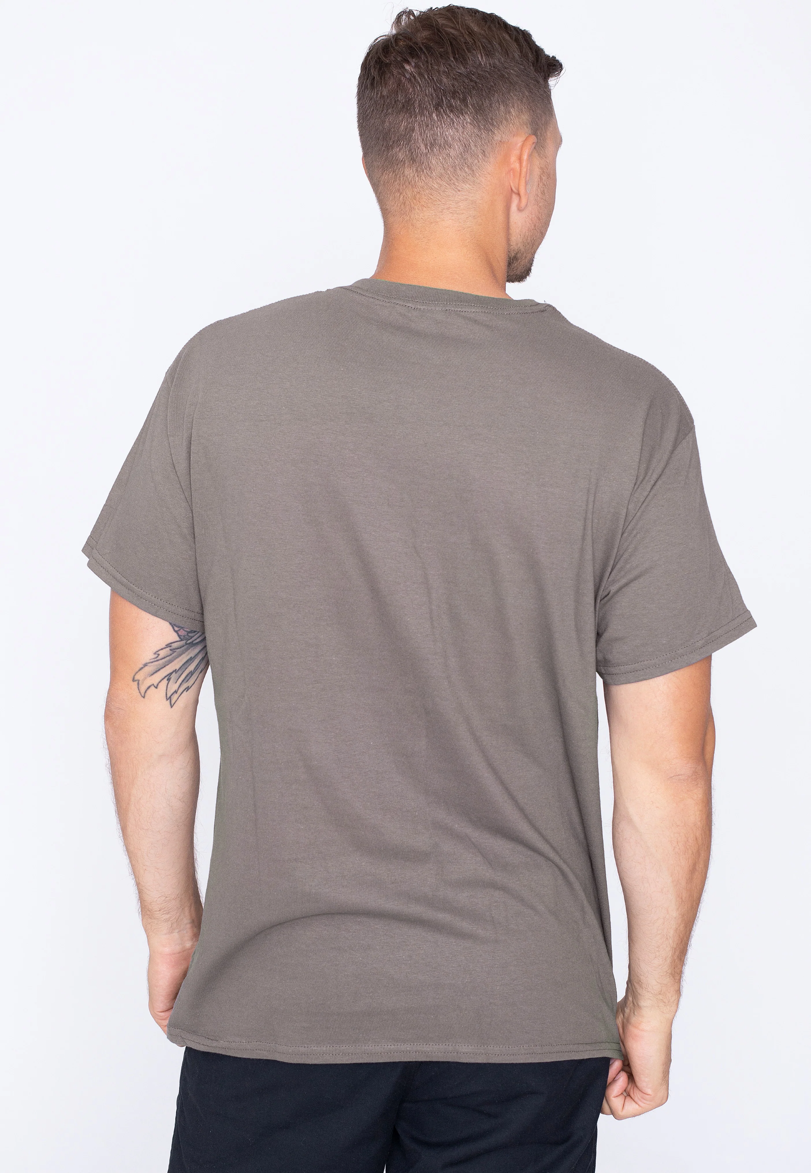 Skull Flame Charcoal - T-Shirt - Image 4