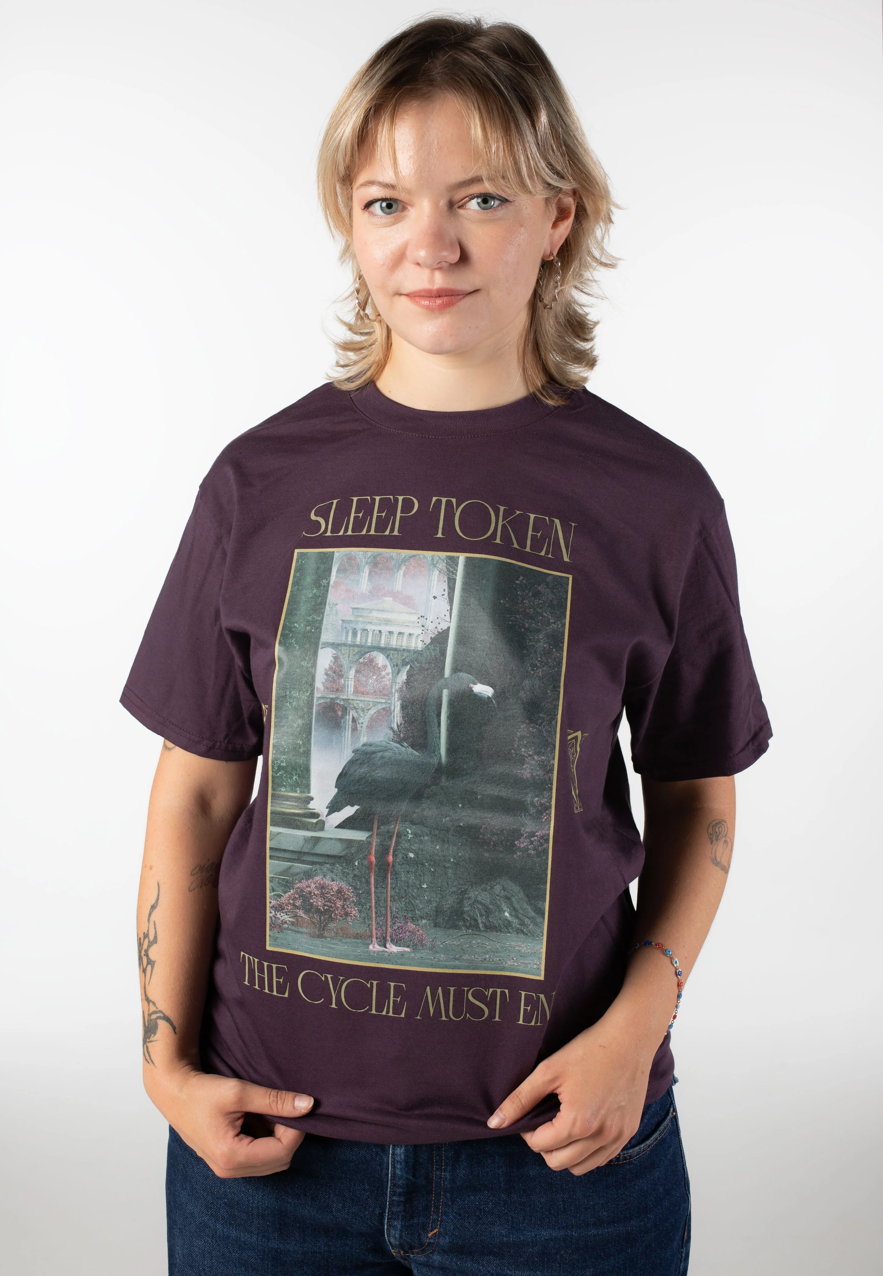The Cycle Must End Plum - T-Shirt - Image 5
