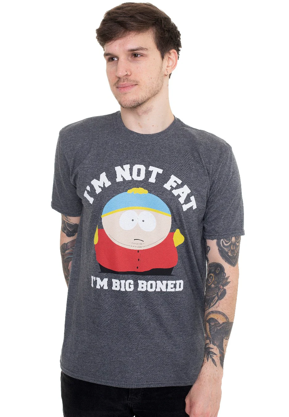 I'm Not Fat, I'm Big Boned Dark Heather - T-Shirt - Image 3