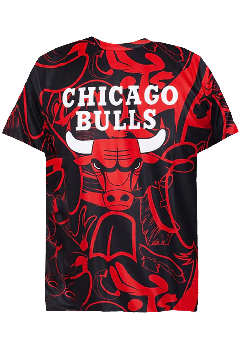 Chicago Bulls: Team In The Paint Red - T-Shirt - Image 7