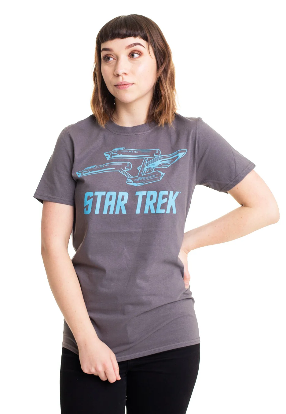 Enterprise Ship Grey - T-Shirt - Image 5