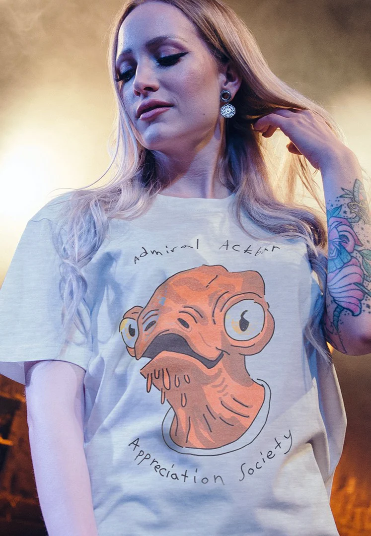 Admiral Ackbar Grey - T-Shirt - Image 5
