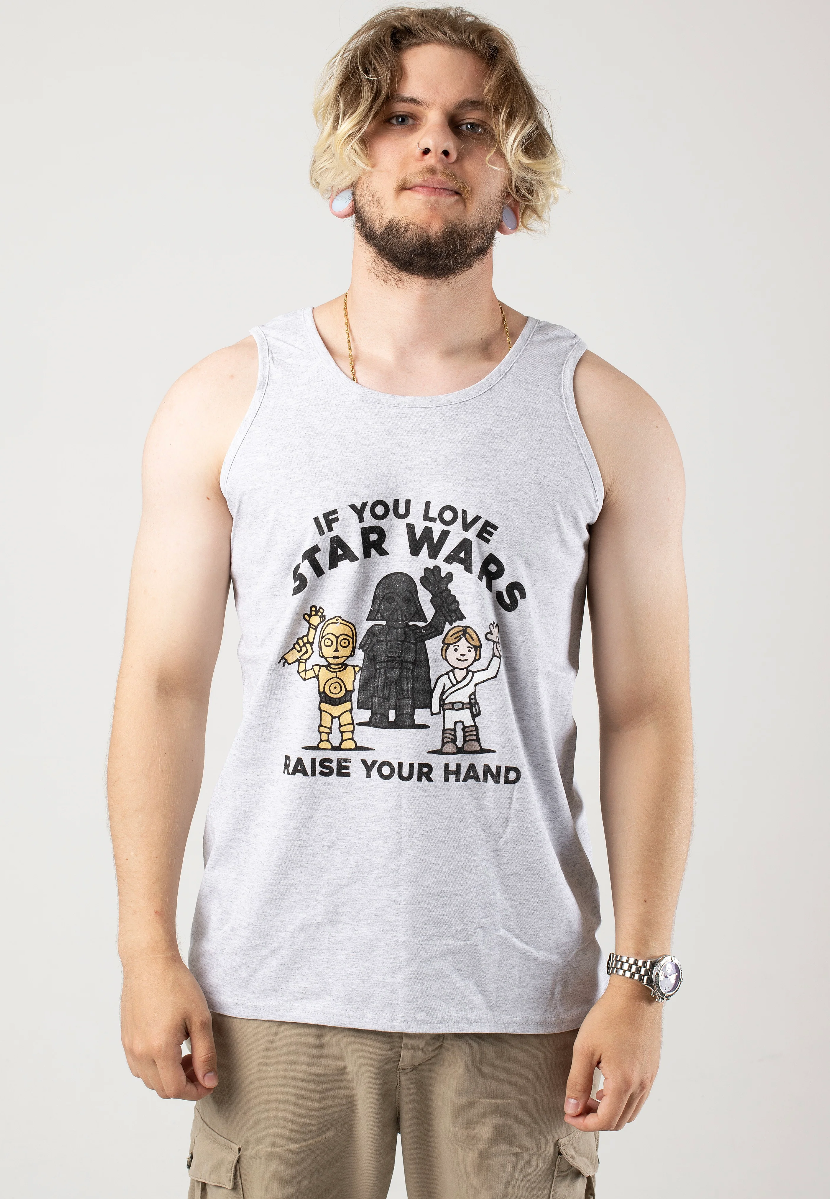 Raise Your Hand Heather Grey - Tank - Image 3
