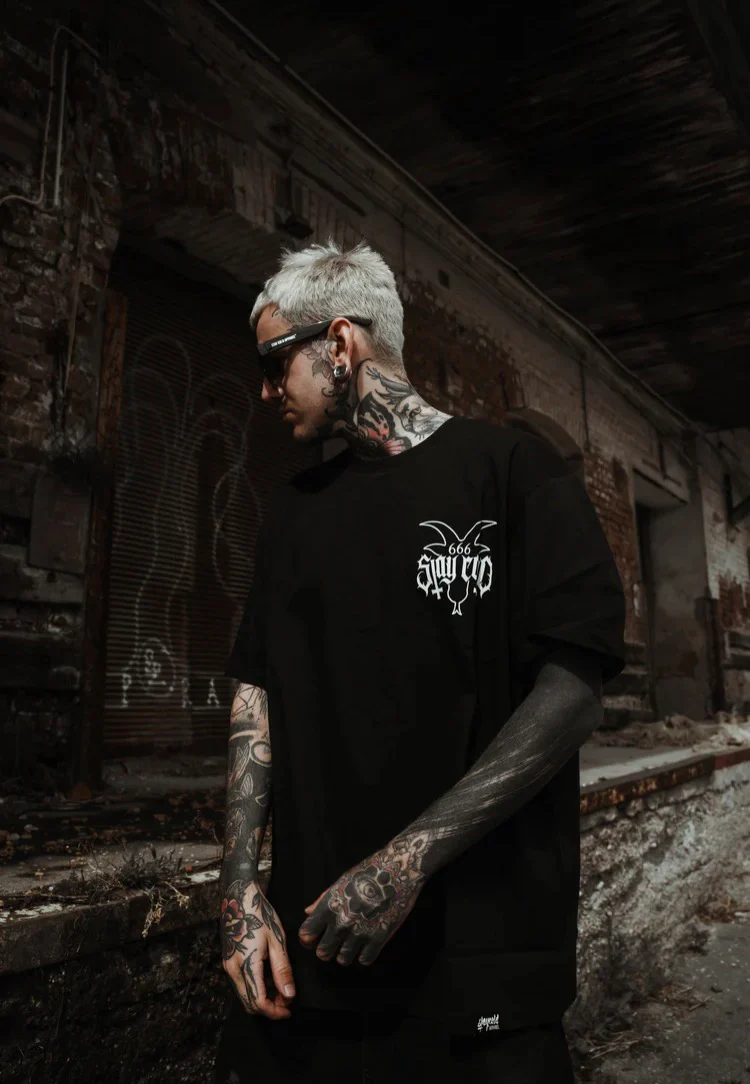 Church Burner Crew Black - T-Shirt - Image 3