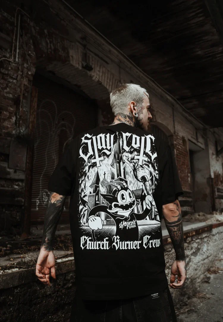 Church Burner Crew Black - T-Shirt - Image 4