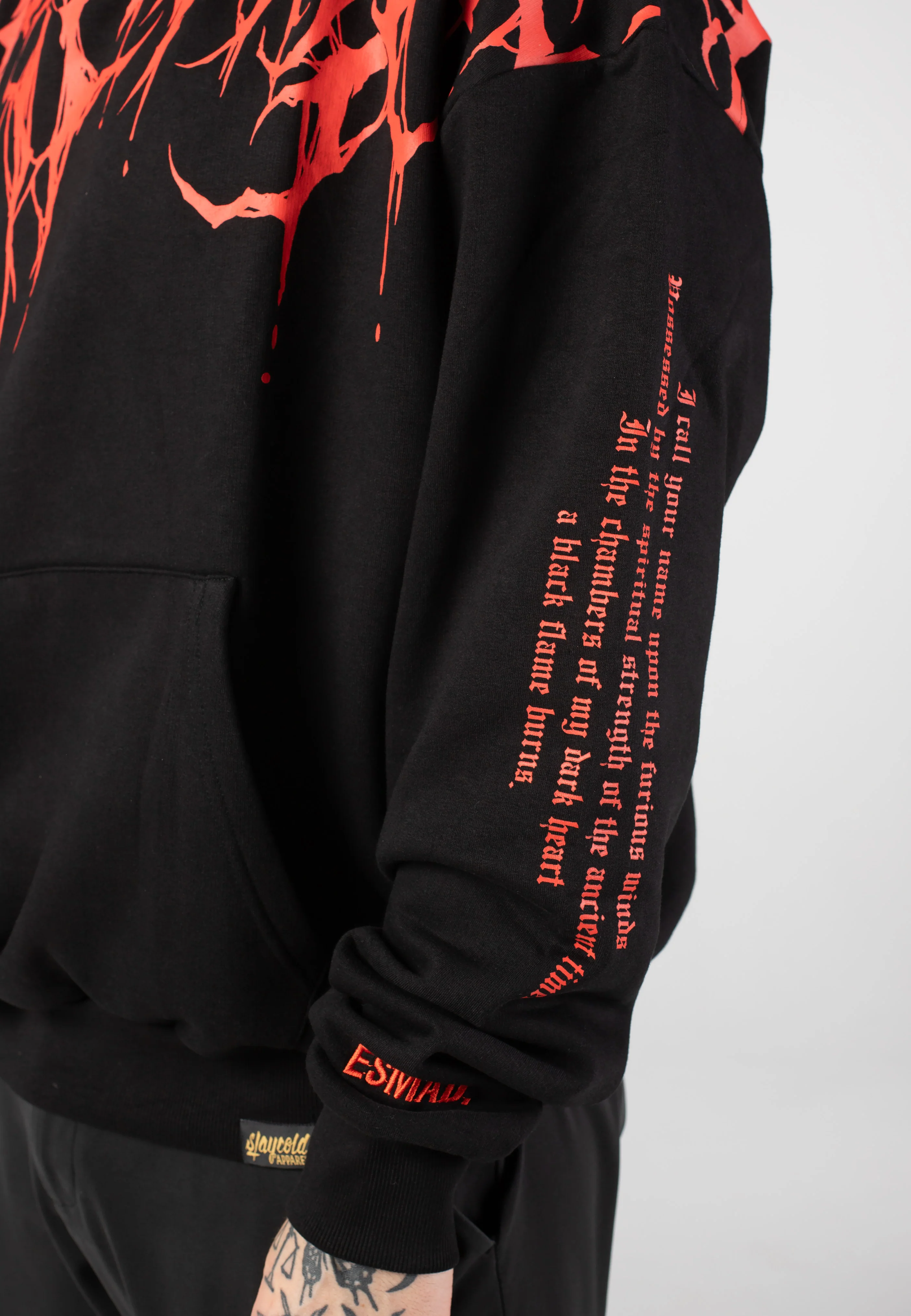 Reign Of Blood Heavy Oversized Black - Hoodie - Image 11
