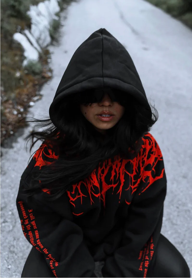 Reign Of Blood Heavy Oversized Black - Hoodie - Image 7