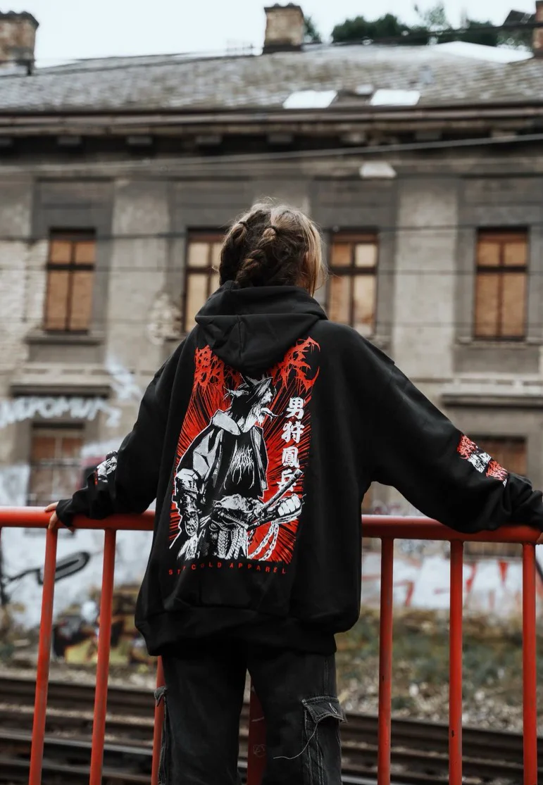 Samurai Demon Oversized - Hoodie - Image 10