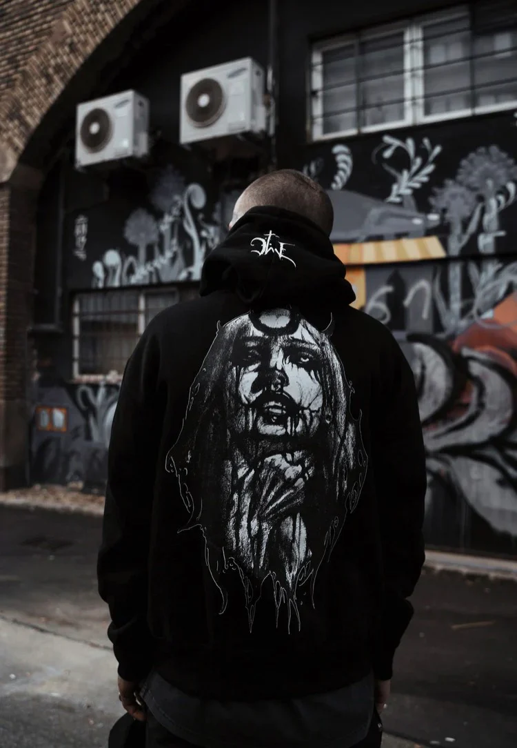 Strangled  Black - Hoodie - Image 3