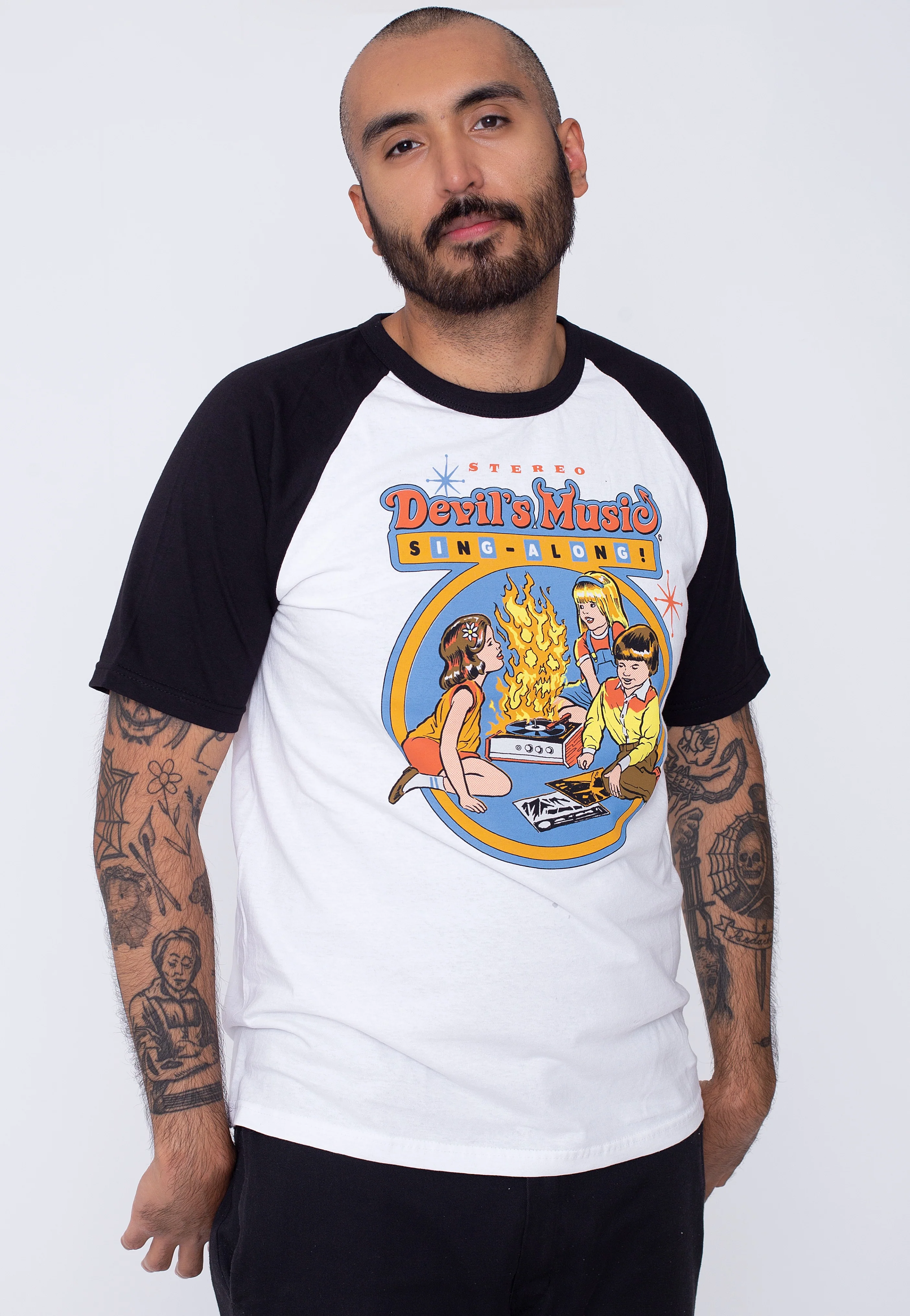 Devil's Music Sing Along White - T-Shirt - Image 3