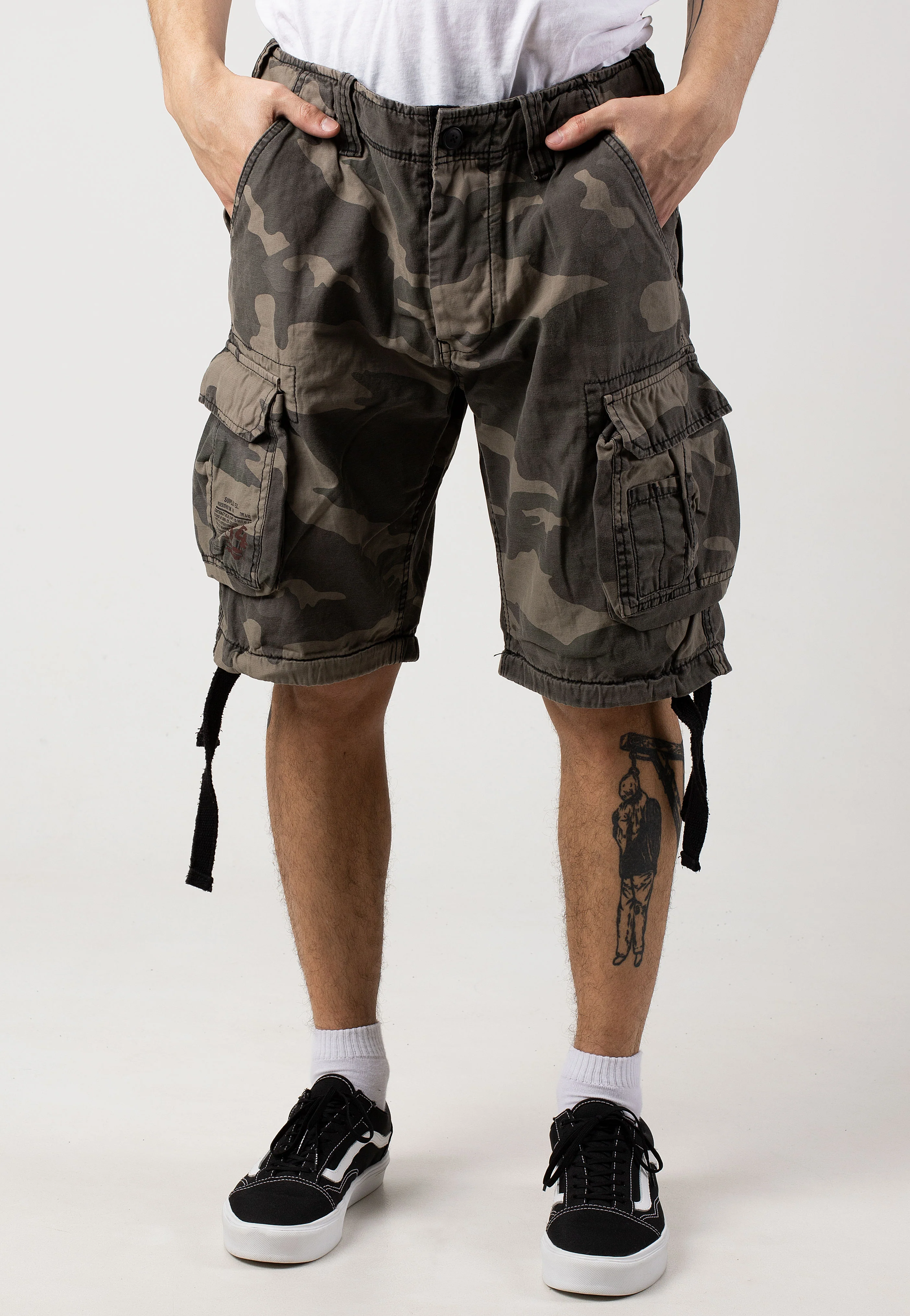 Airborne Vintage Black Camo - Shorts