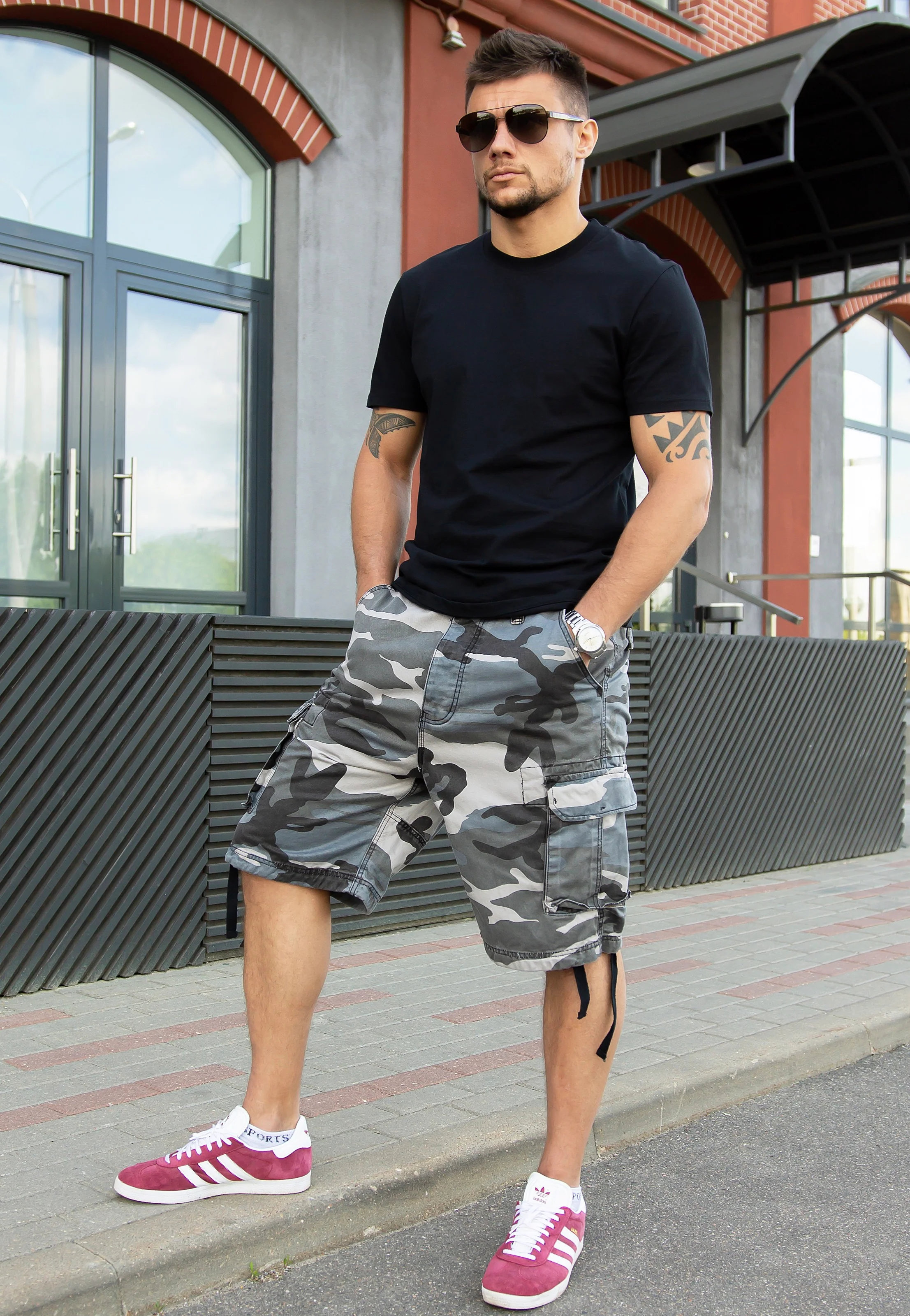 Vintage Washed Night Camo - Shorts - Image 12