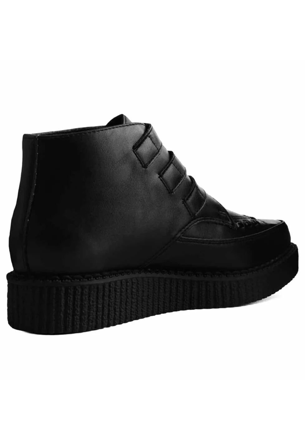 Pointed Creeper 3 Buckle Boot Vegan Tukskin Black Micro Pu - Girl Shoes - Image 3