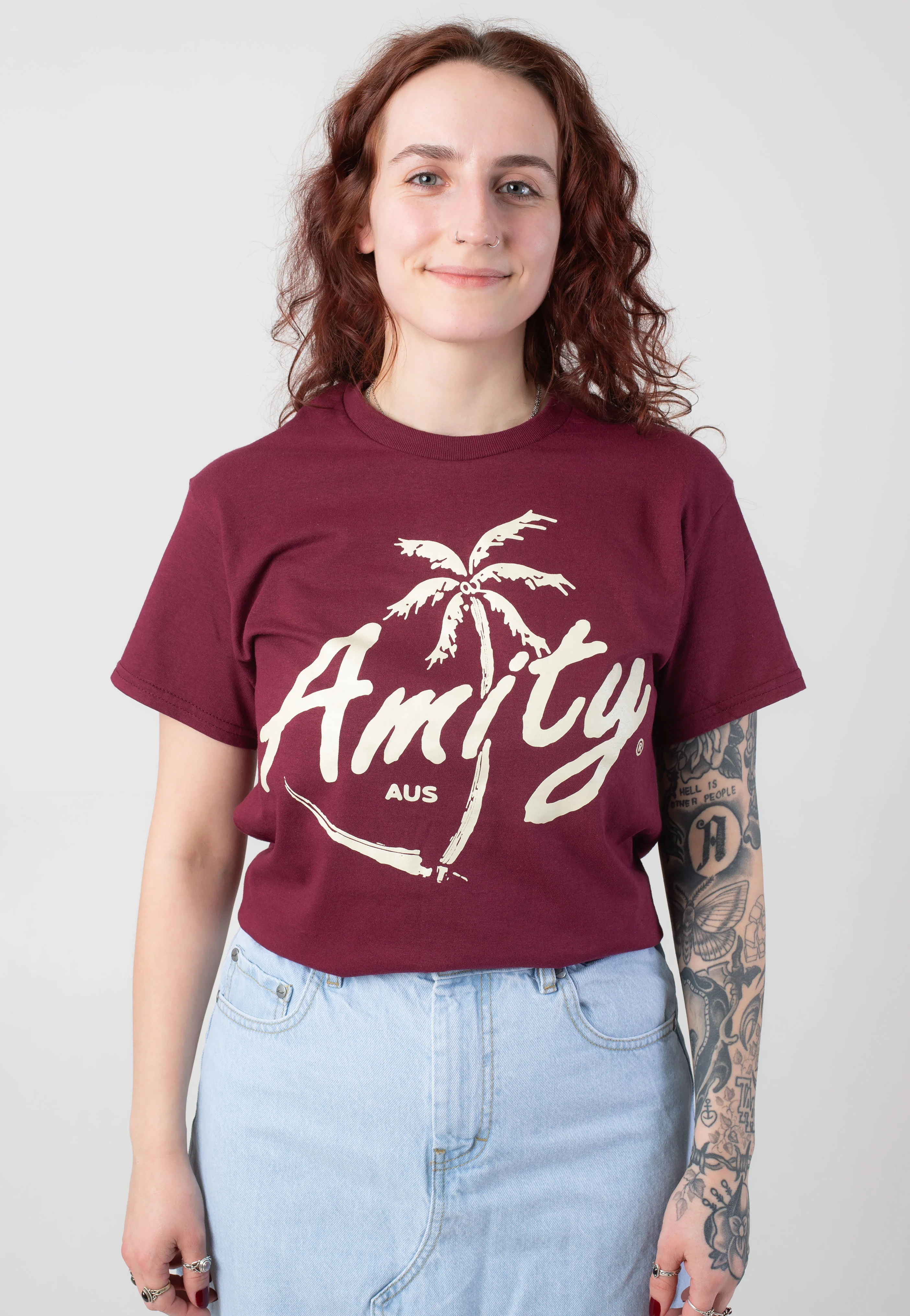 Palm Maroon - T-Shirt - Image 5