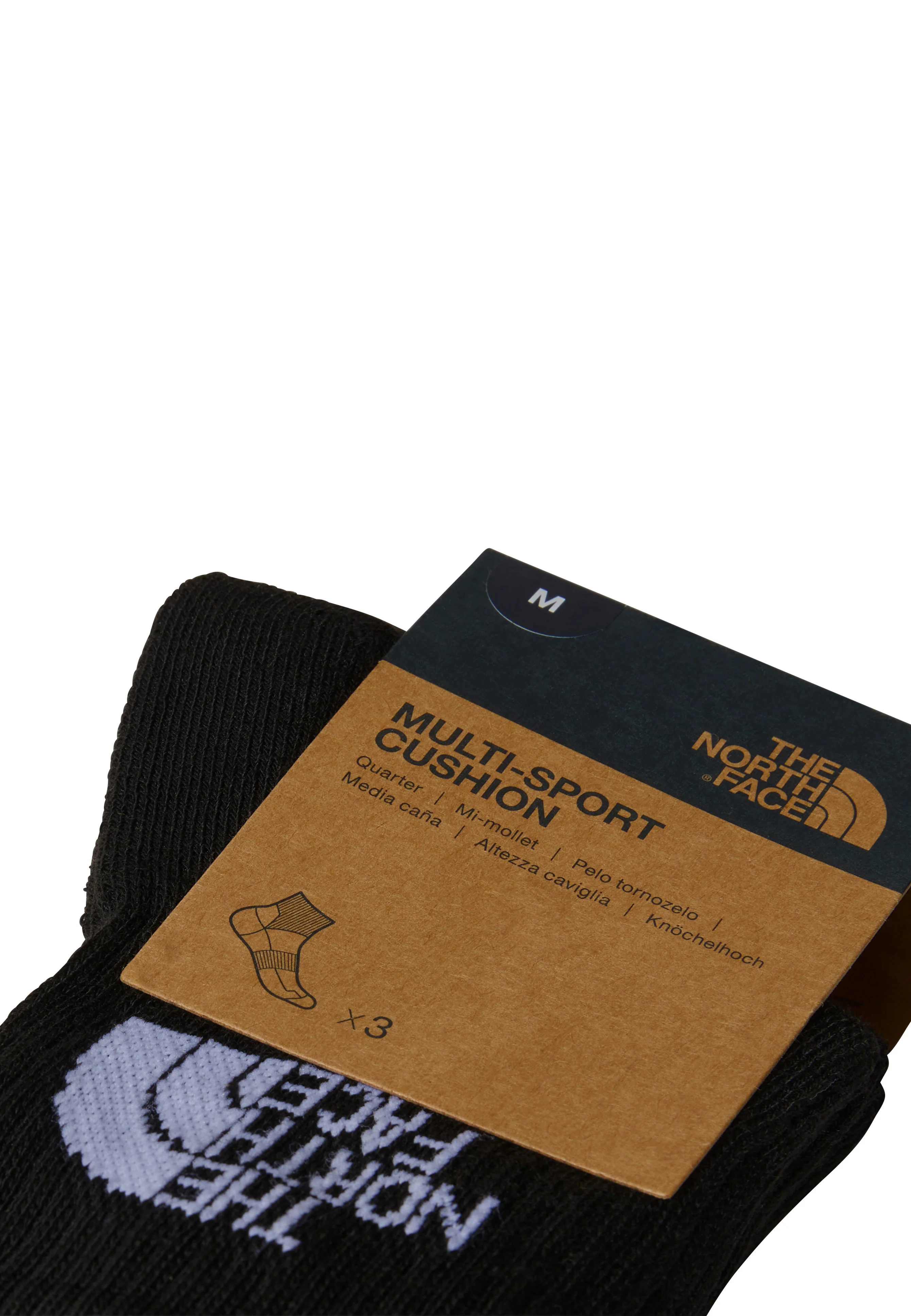 Multi Sport Cush Quarter Pack Of 3 TNF Black - Socks - Image 4