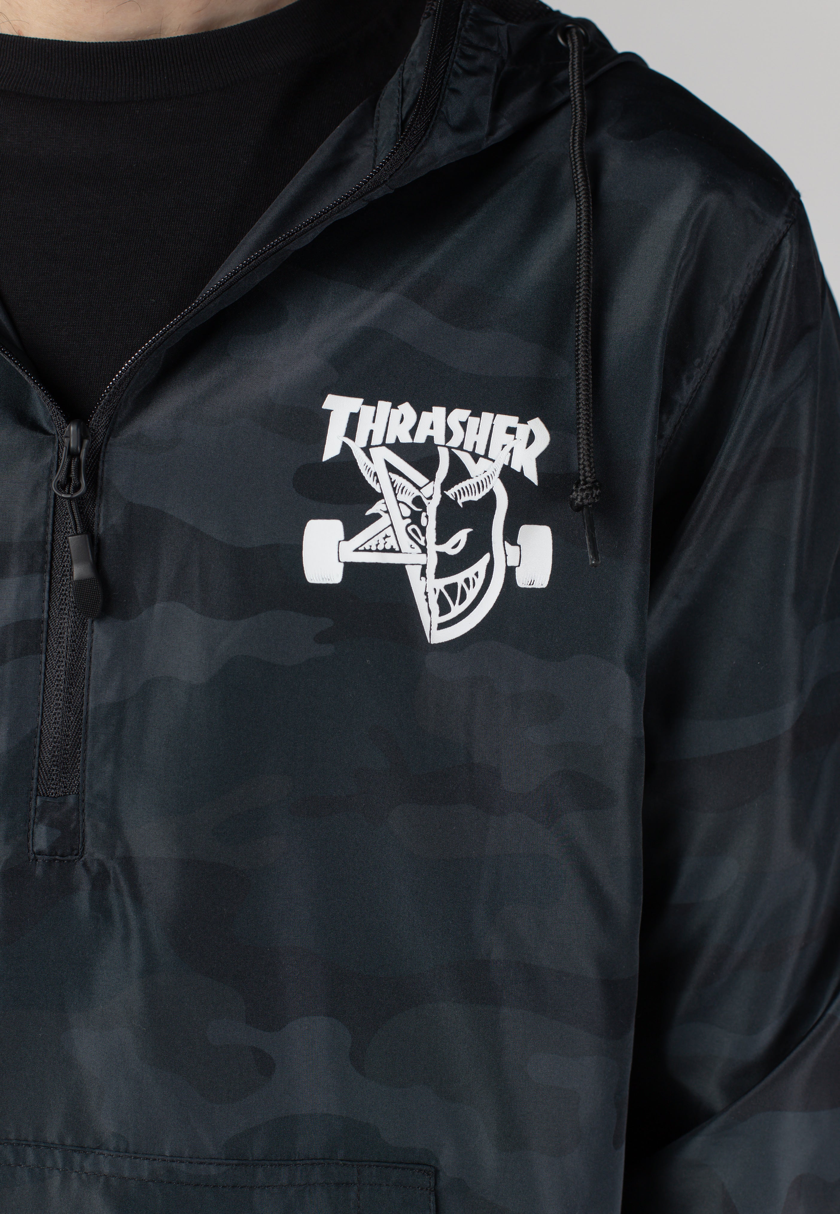 Thrasher x Spitfire - Thrash & Burn Anorak Black/Camo - Jacket - Image 5