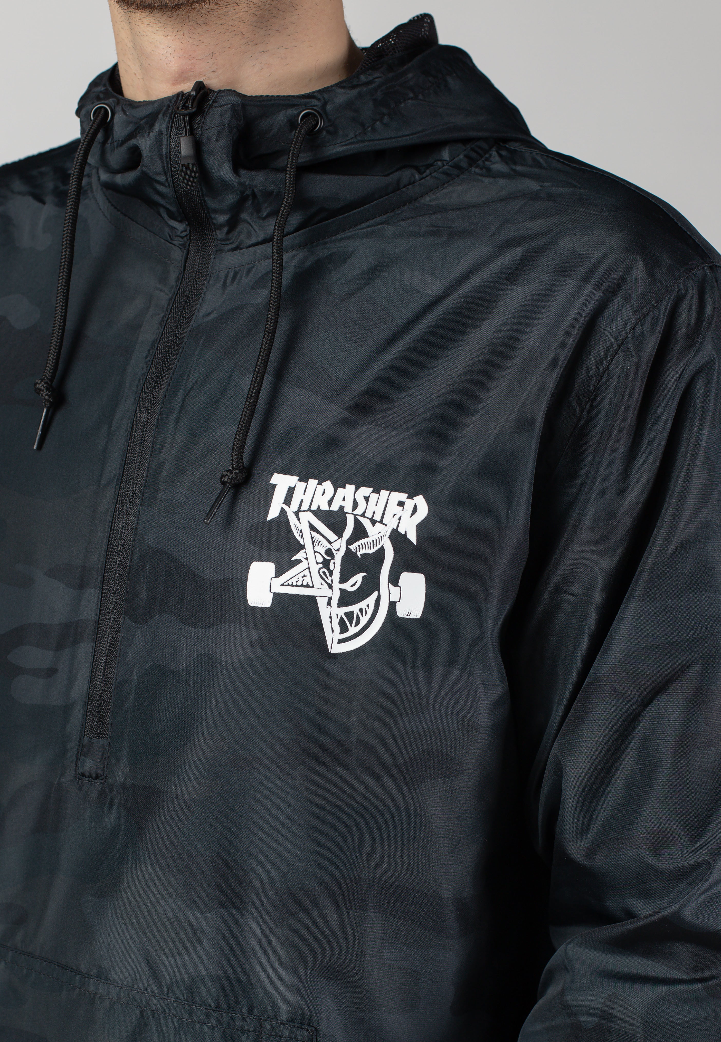 Thrasher x Spitfire - Thrash & Burn Anorak Black/Camo - Jacket - Image 7
