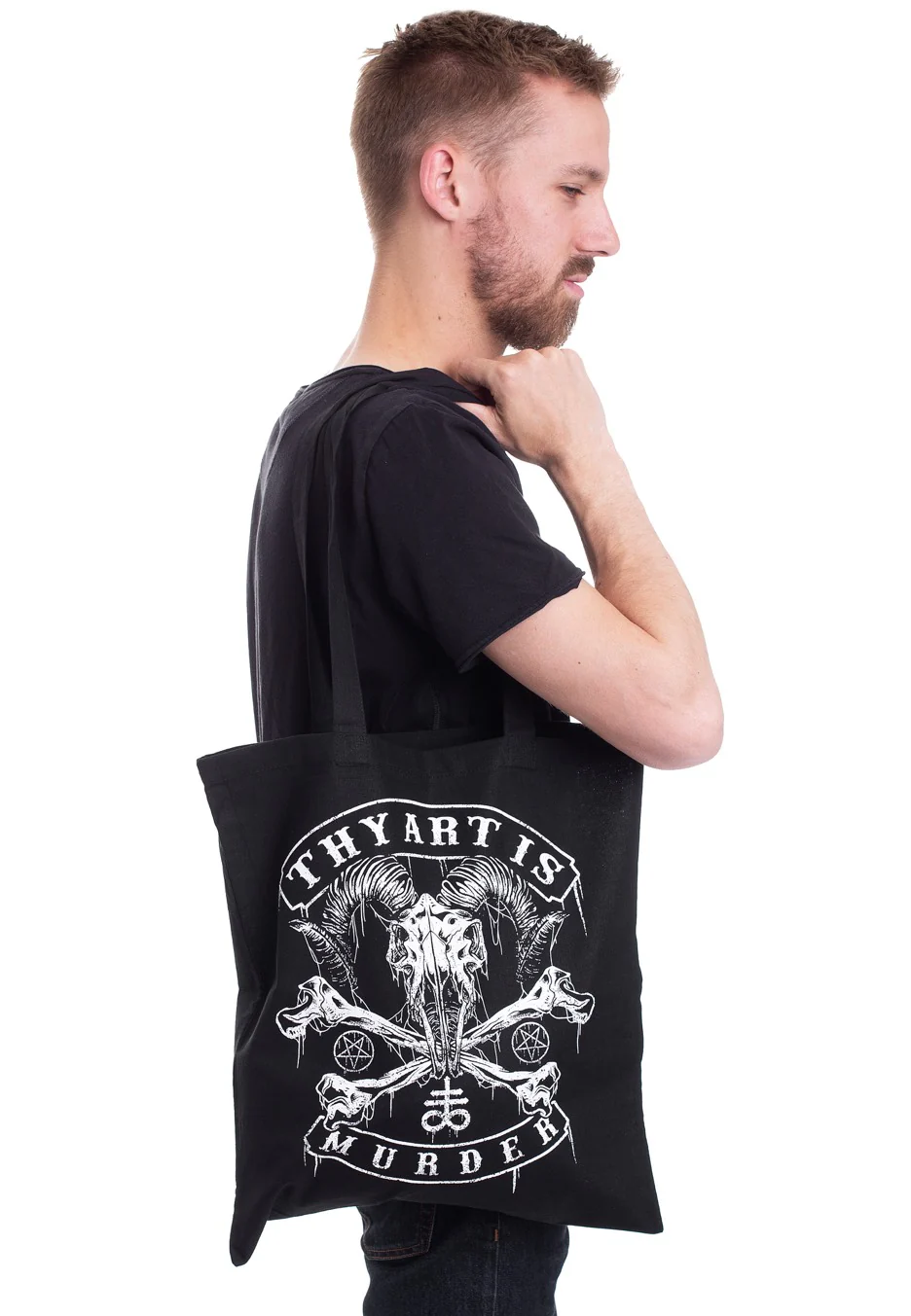 Baphomet Skull - Tote Bag - Image 3