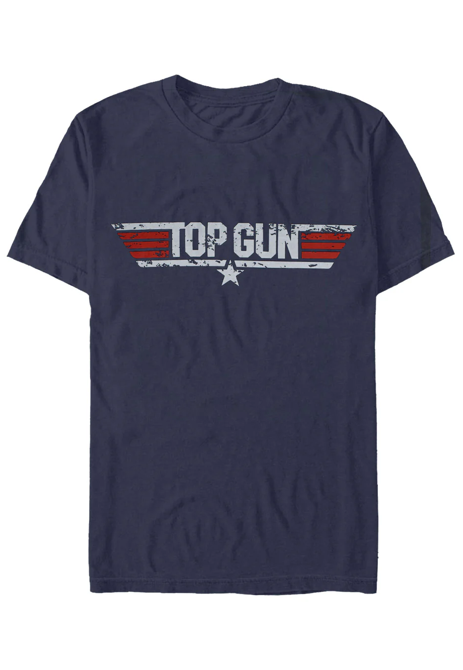 Distressed Logo Navy - T-Shirt - Image 5