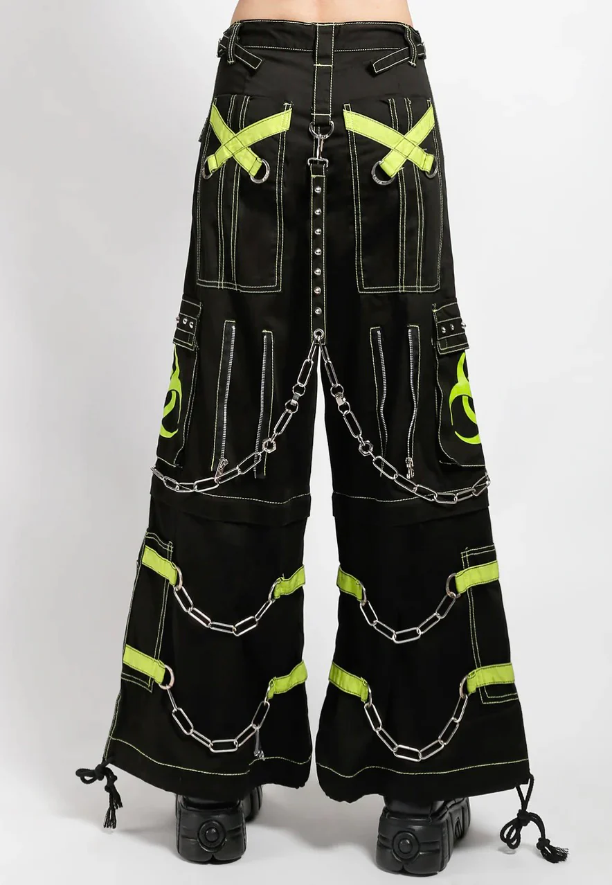 Biohazard Zip Off Black/Lime - Pants - Image 9
