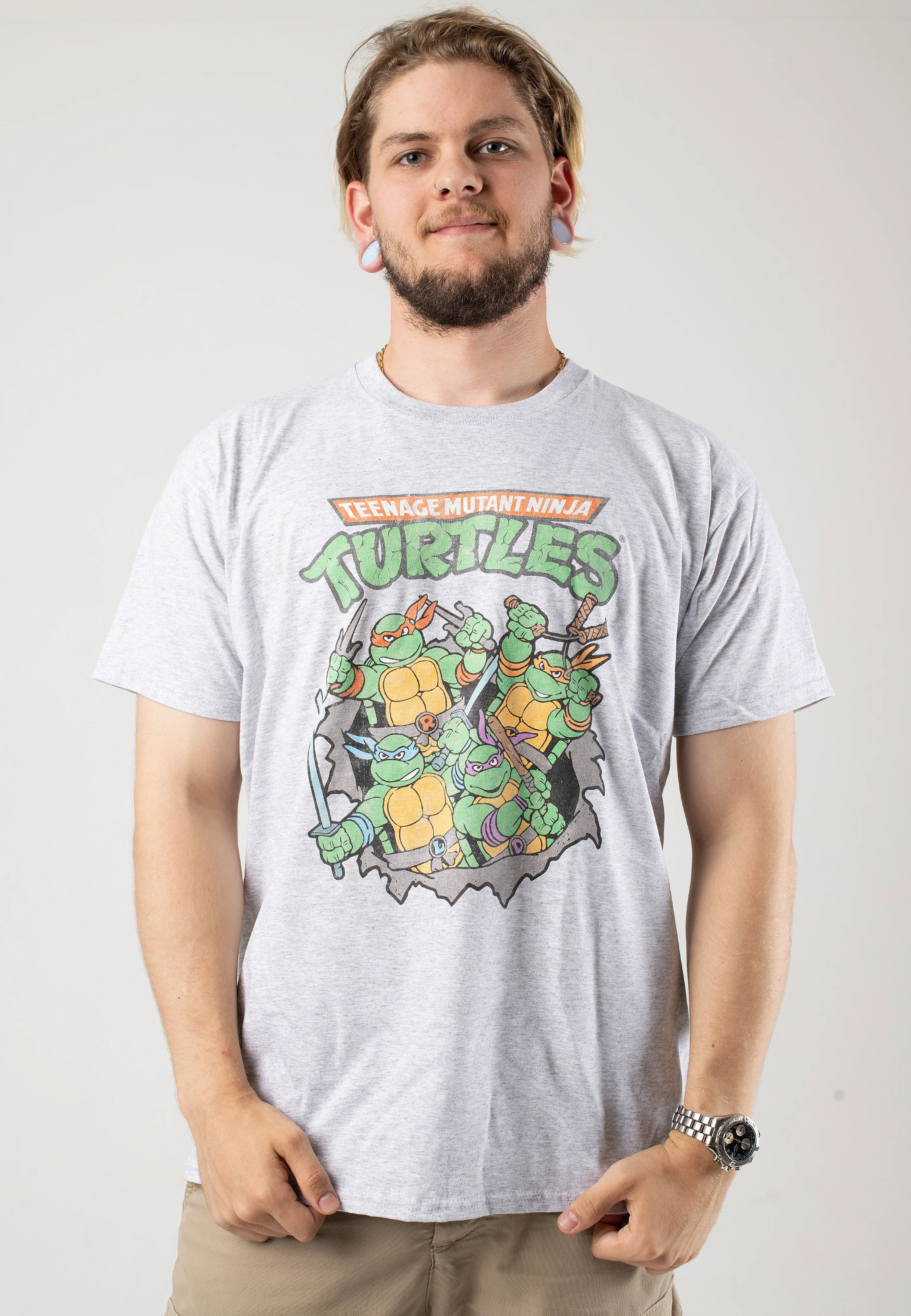 Turtle Group Heather Grey - T-Shirt - Image 3