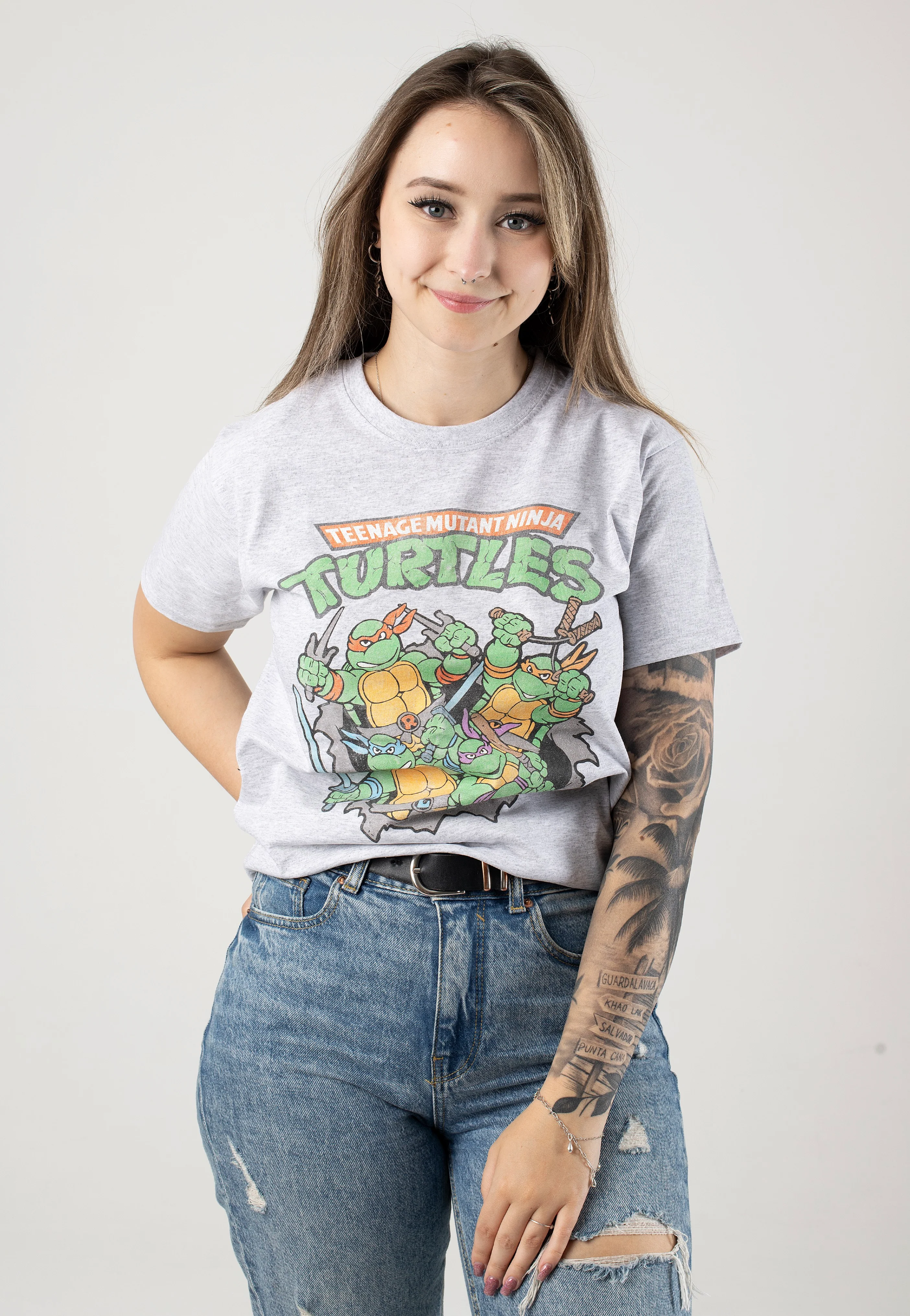 Turtle Group Heather Grey - T-Shirt - Image 5